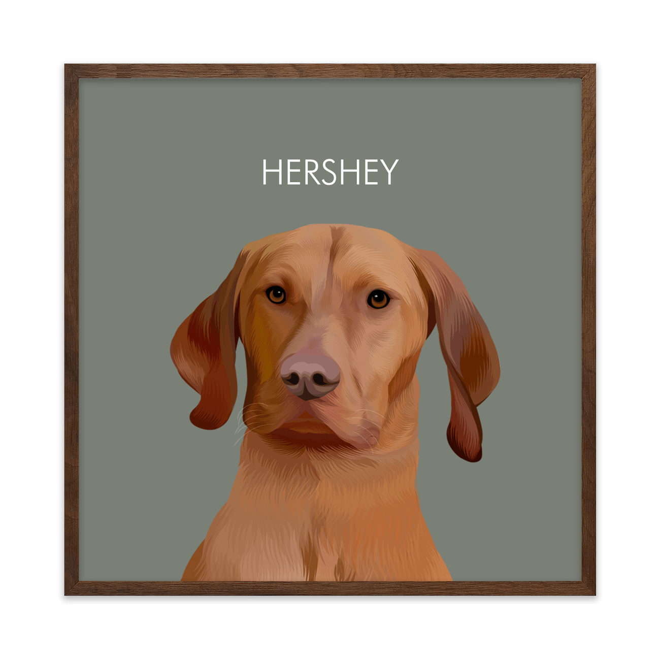 1petportrait-square-green-softneutralcoloredbackground_Walnut-Frame.png