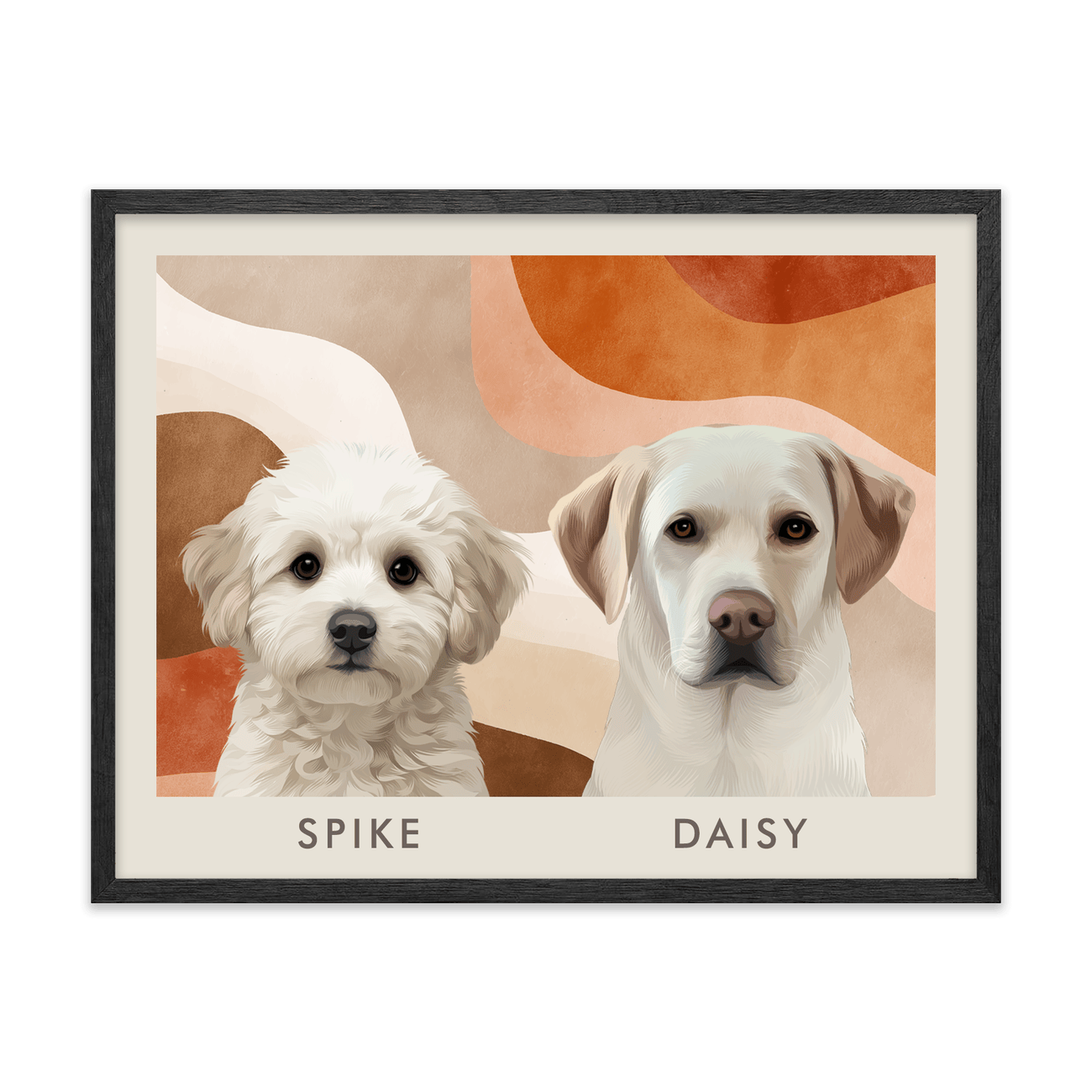 2petportrait-horizontal-midcenturymodernabstract_Black-Oak-Frame.png