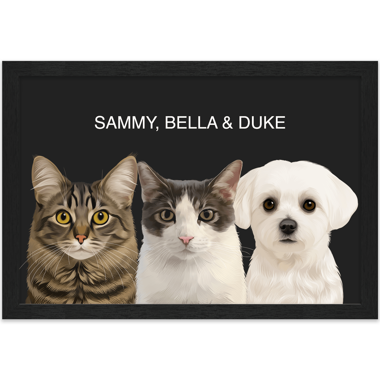 3petportrait-horizontal-allblackhandillustrated_Standard-Black-Frame.png
