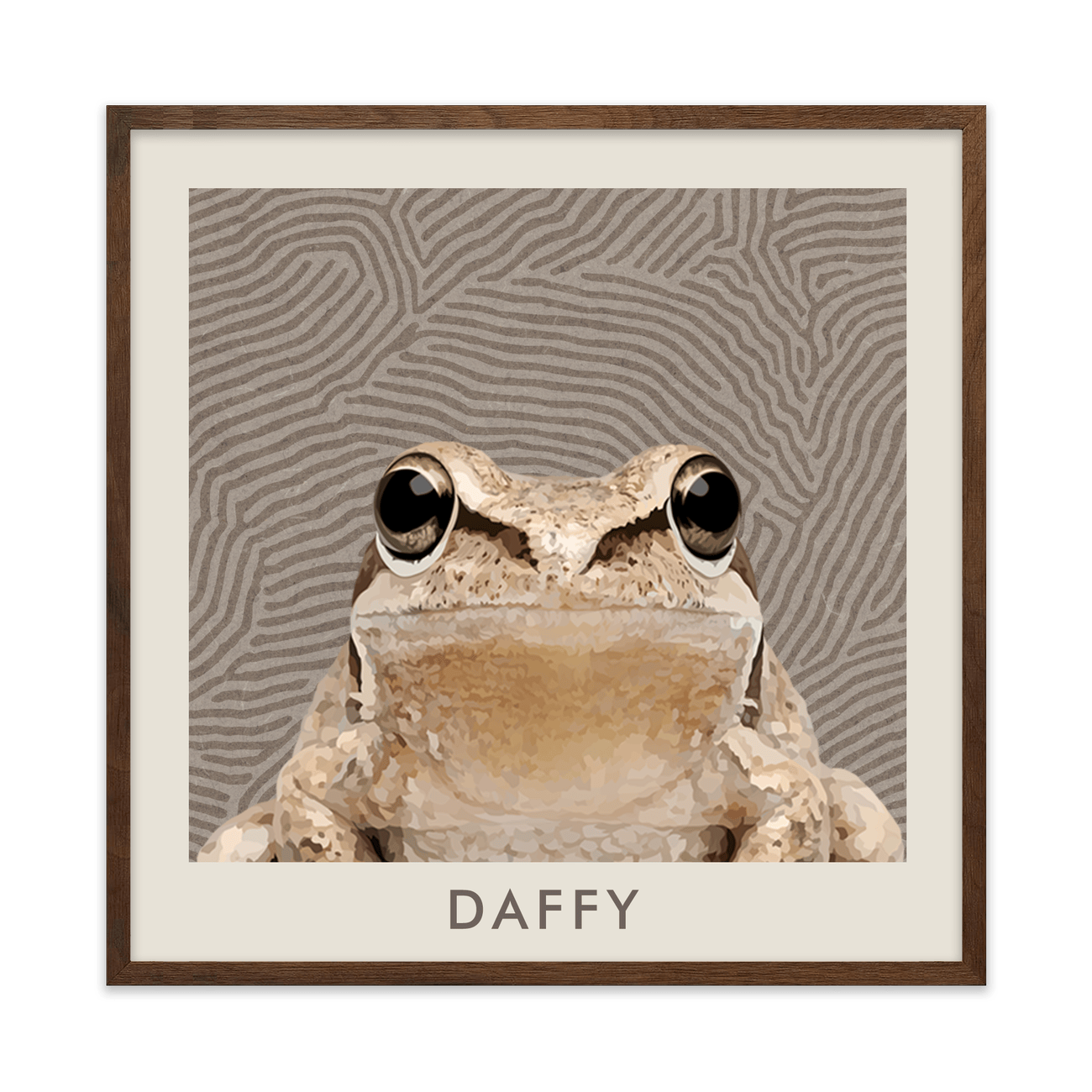 1petportrait-square-organicterrainlinesminimalist_Walnut-Frame.png