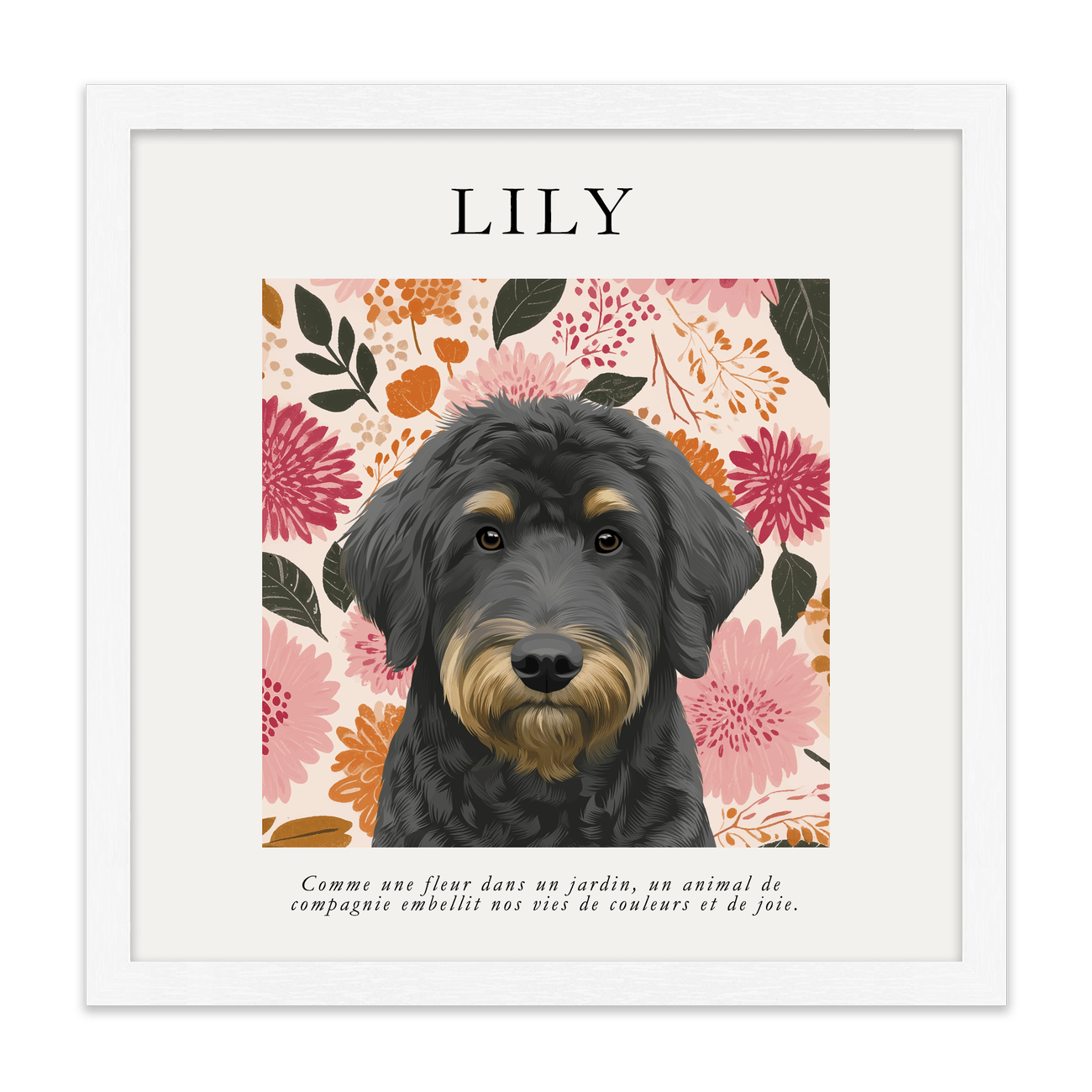 1petportrait-square-warmgoldensunsetwildflowers_Standard-White-Frame.png