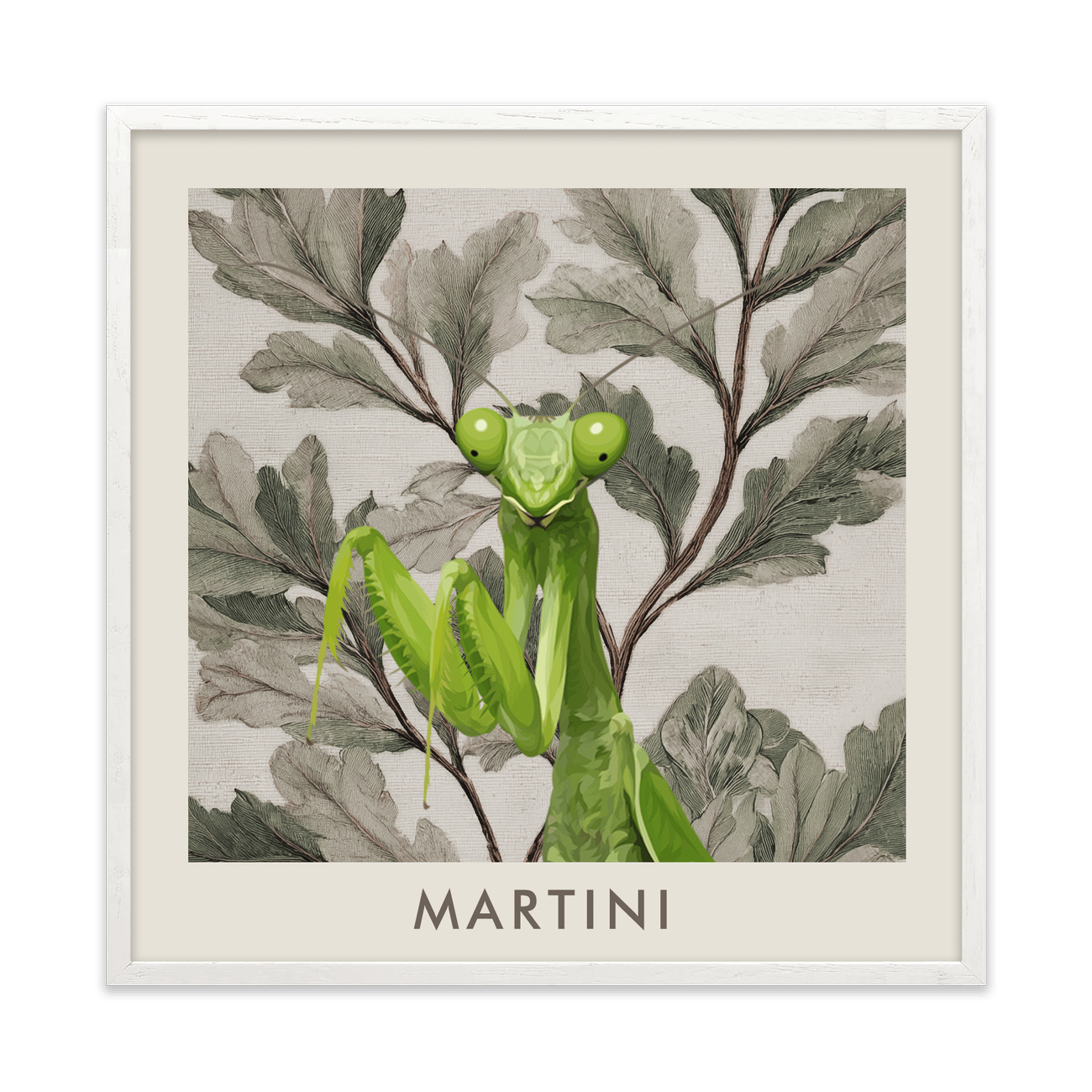 1petportrait-square-vintagebotanicaloakleaves_White-Oak-Frame.png