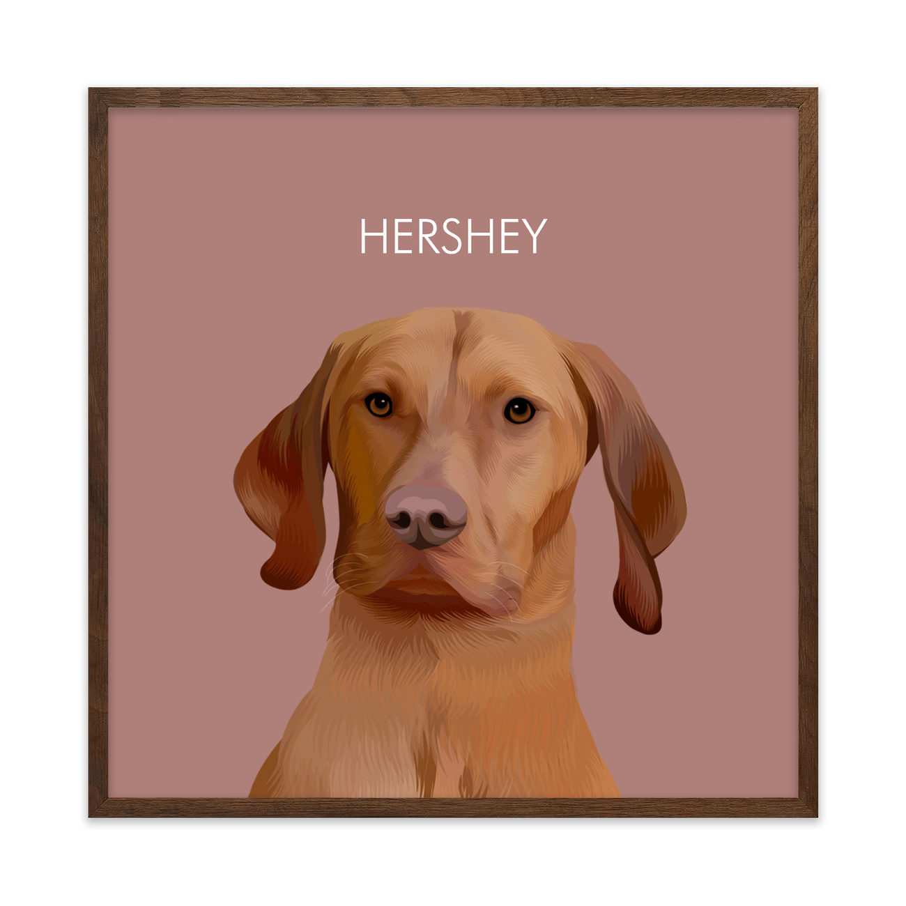 1petportrait-square-red-softneutralcoloredbackground_Walnut-Frame.png