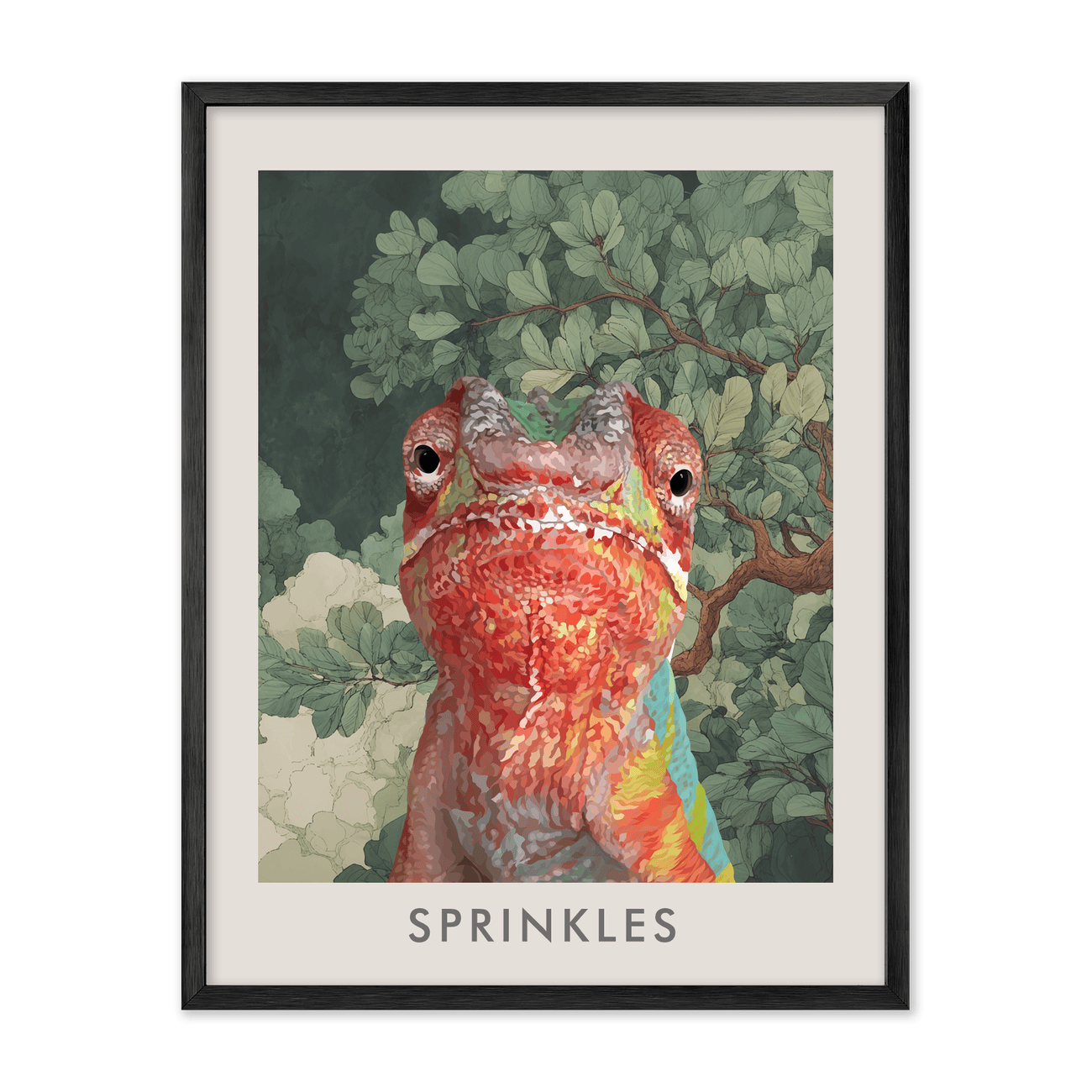 1petportrait-vertical-enchantedjungleforestthemed_Metal-Frame.png