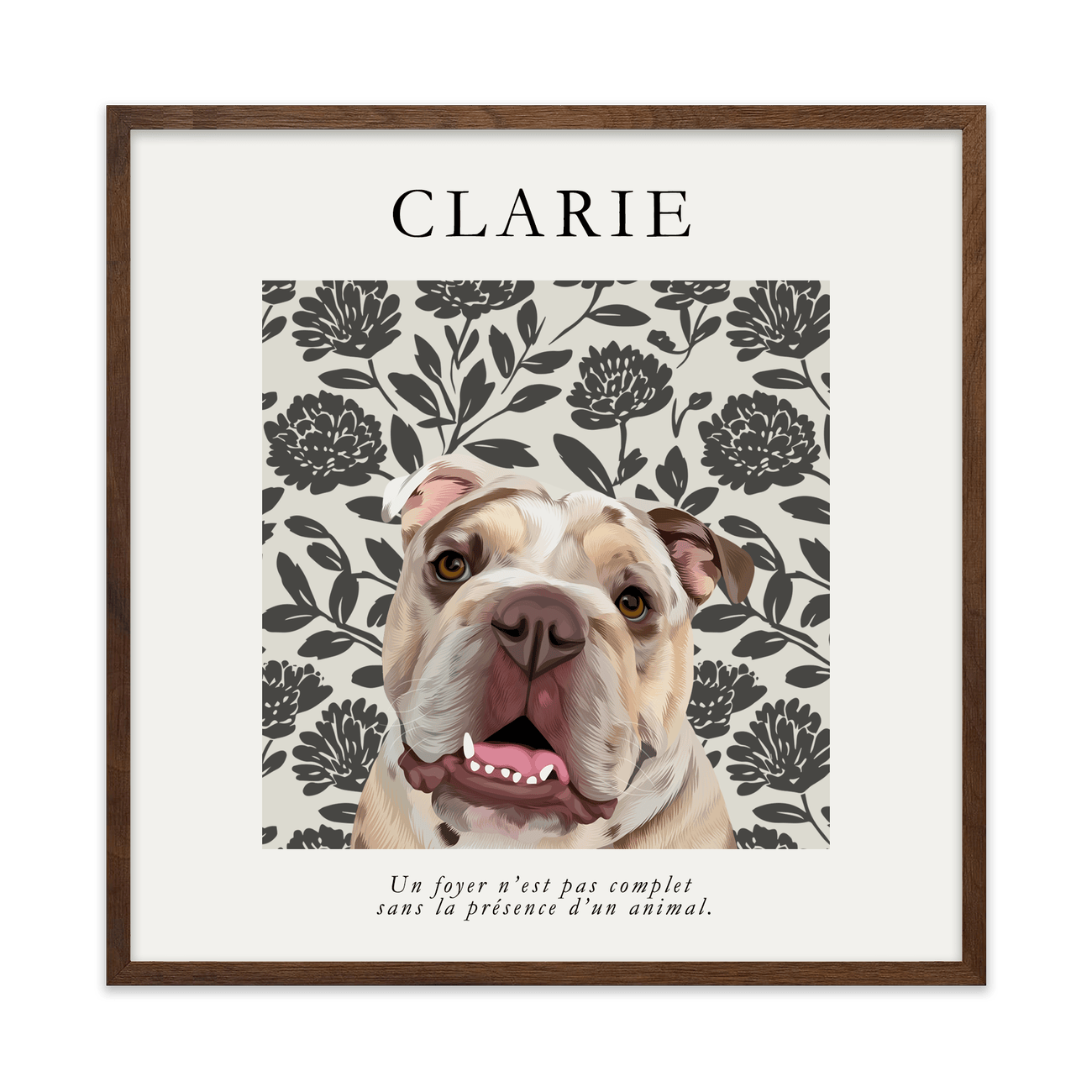 1petportrait-square-bloomingvintagefrenchpeonies_Walnut-Frame.png