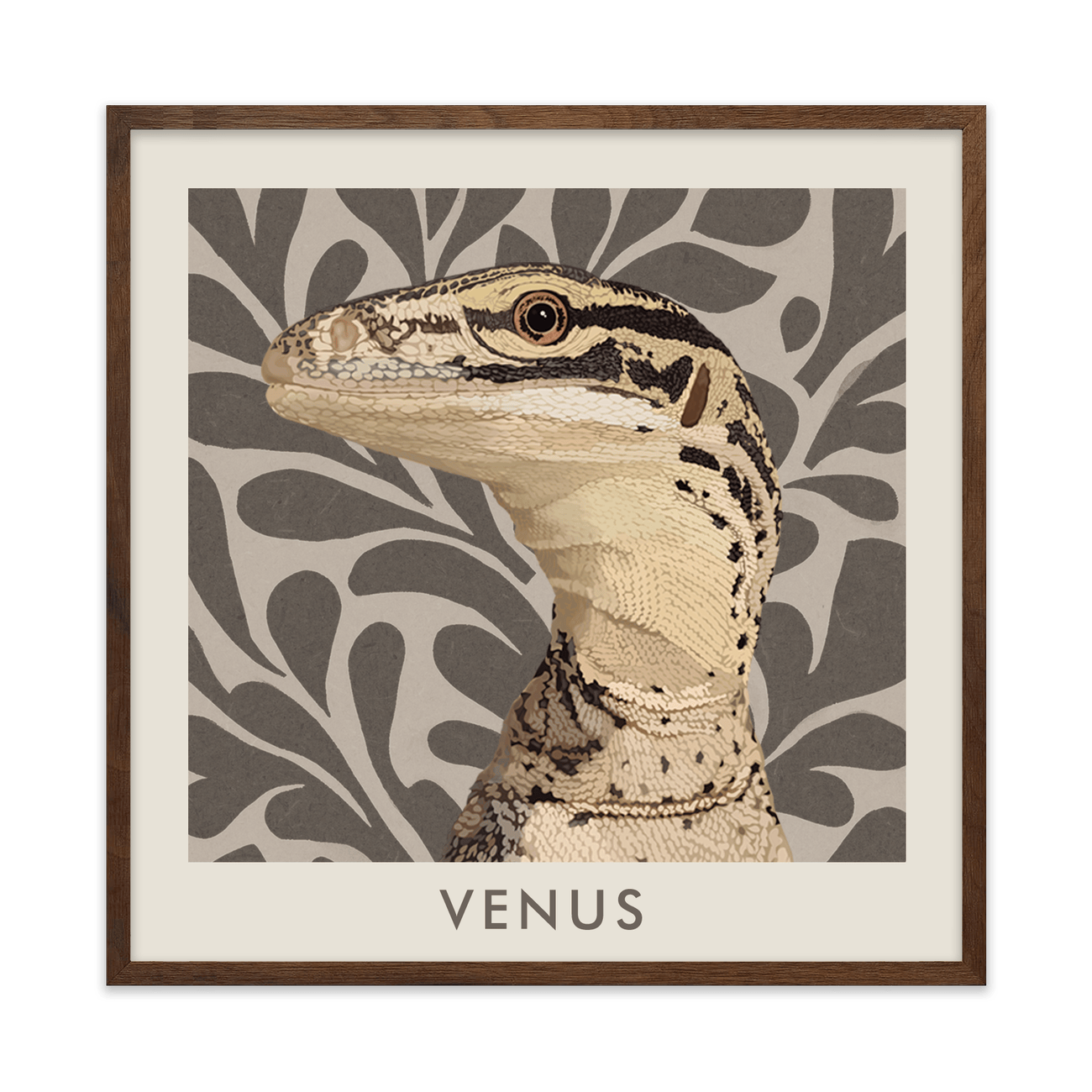1petportrait-square-earthyfloralblockprint_Walnut-Frame.png