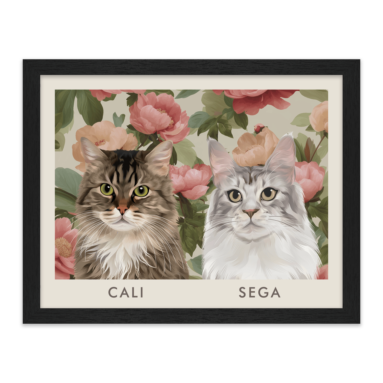 2petportrait-horizontal-vintageblushpinkpeonies_Standard-Black-Frame.png
