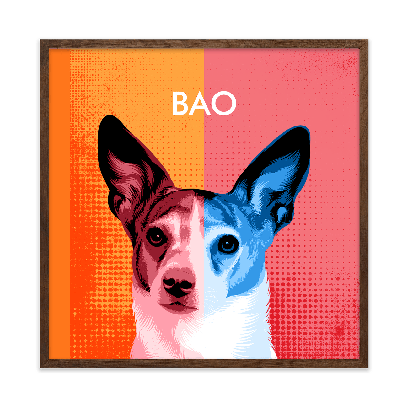 1petportrait-square-twotonedmodernpopart_Walnut-Frame.png