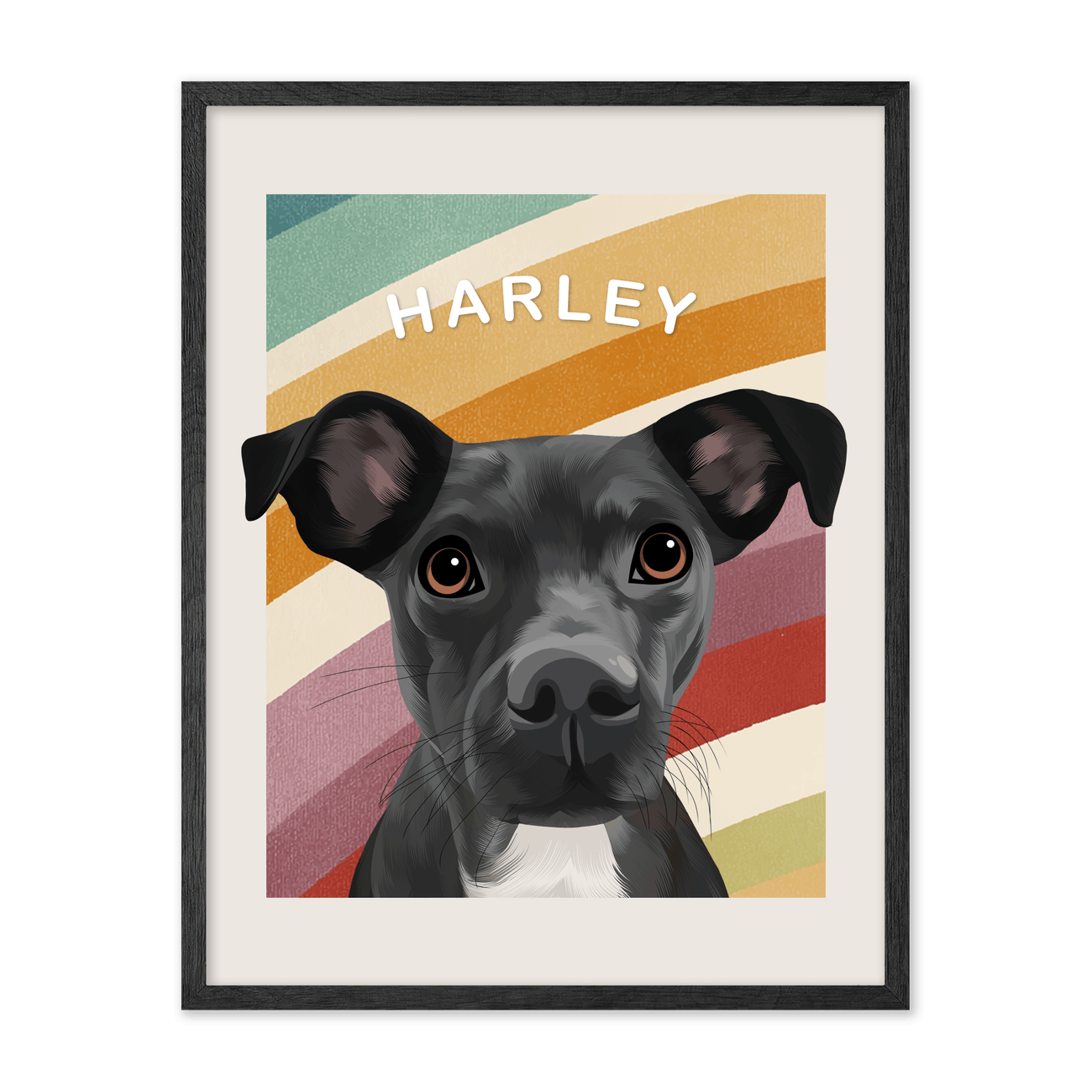 1petportrait-vertical-overtherainbowcustom_Black-Oak-Frame.png
