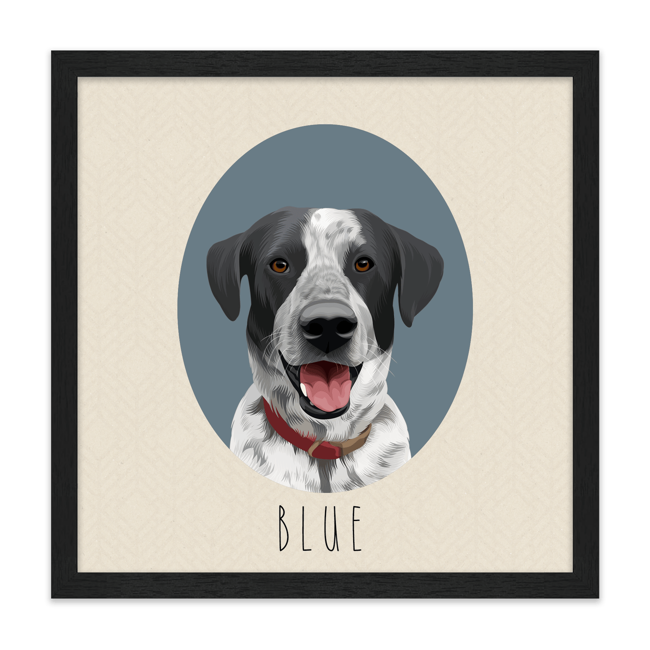 1petportrait-square-stormgray-neutralcoloredovalshaped_Standard-Black-Frame.png