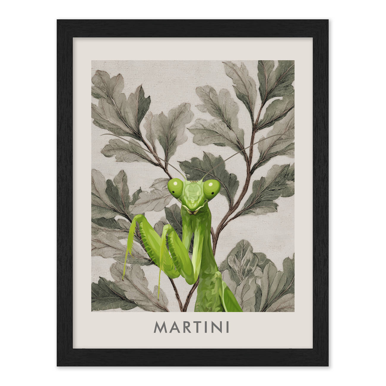petportrait-vertical-vintagebotanicaloakleaves_Standard-Black-Frame.png