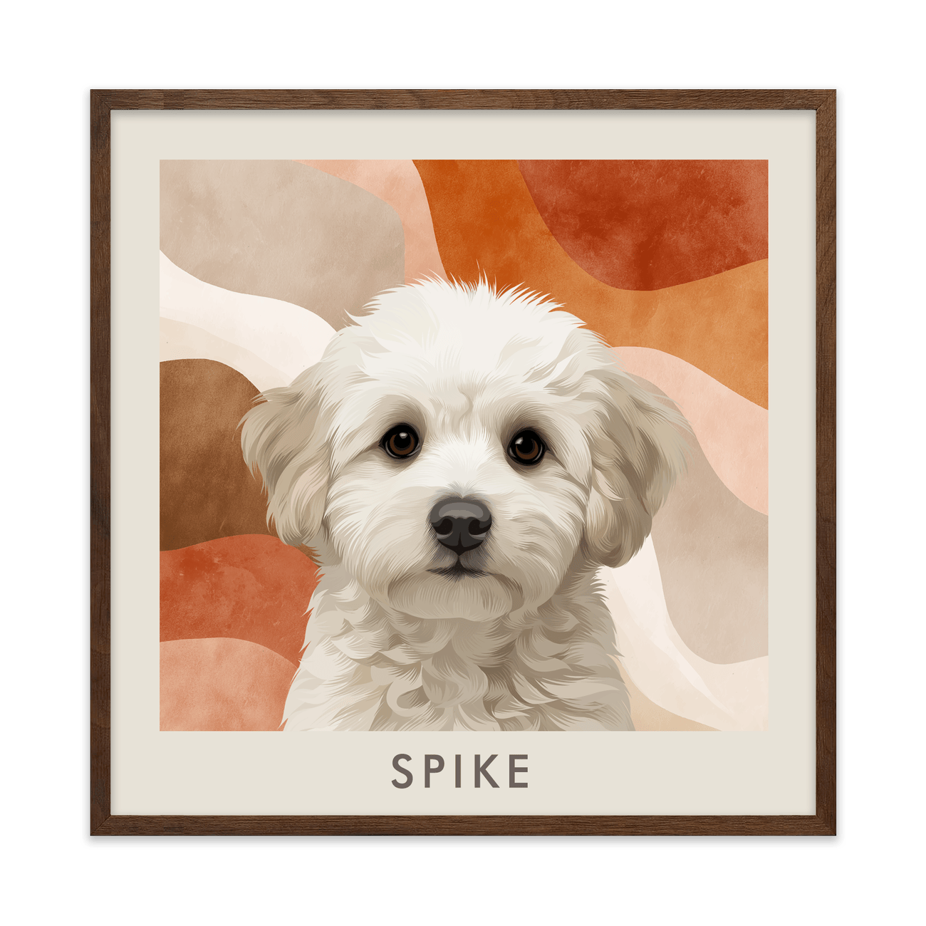1petportrait-square-midcenturymodernabstract_Walnut-Frame.png