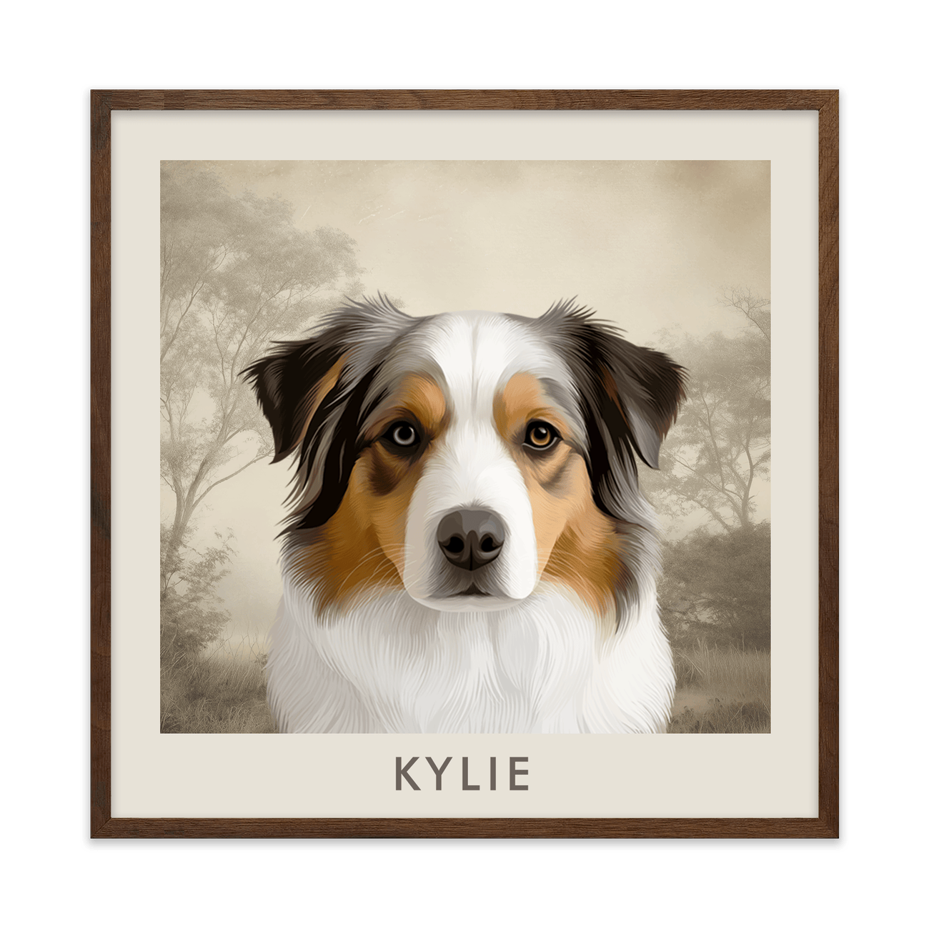 1petportrait-square-vintagepastorallandscape_Walnut-Frame.png