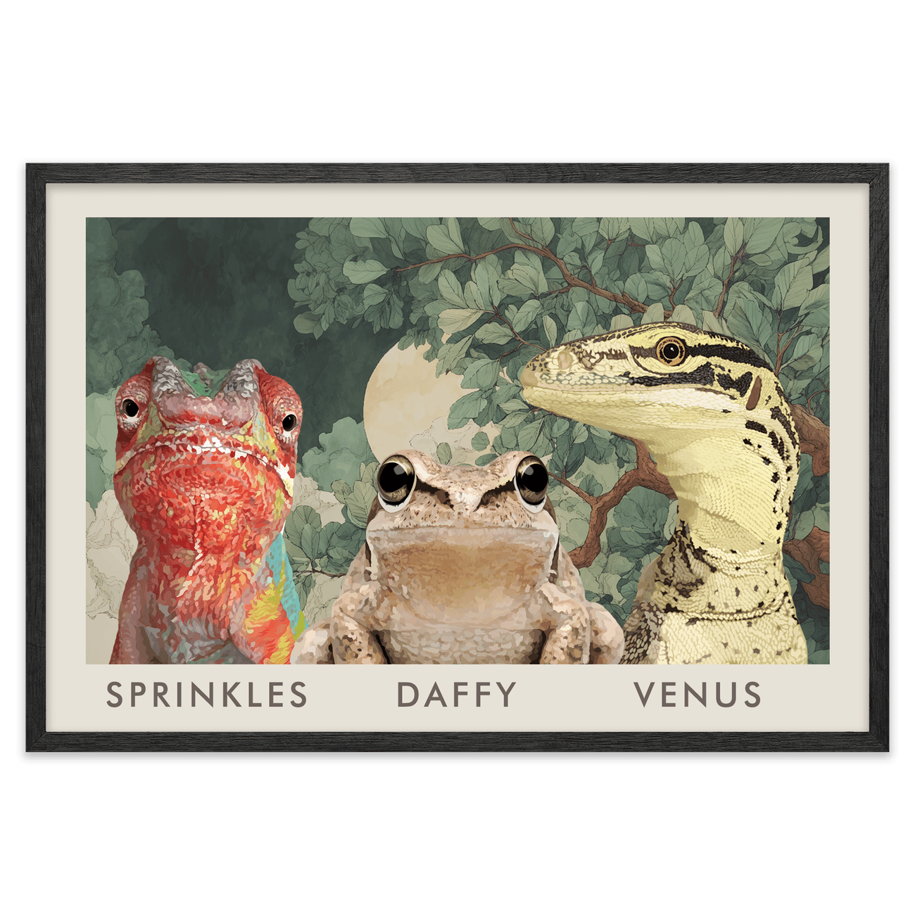 3petportrait-horizontal-enchantedjungleforestthemed_Black-Oak-Frame.png
