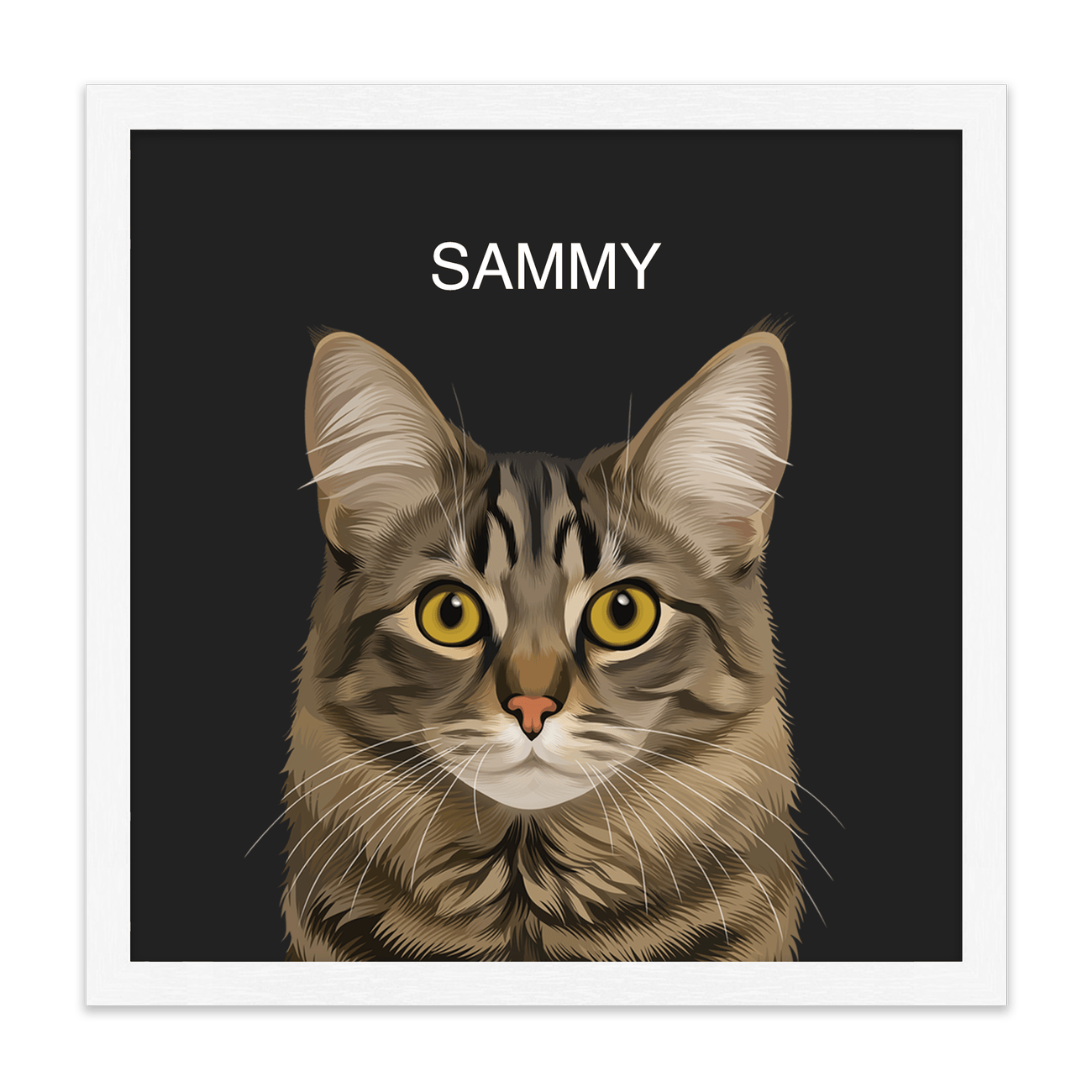 1petportrait-square-allblackhandillustrated_Standard-White-Frame.png