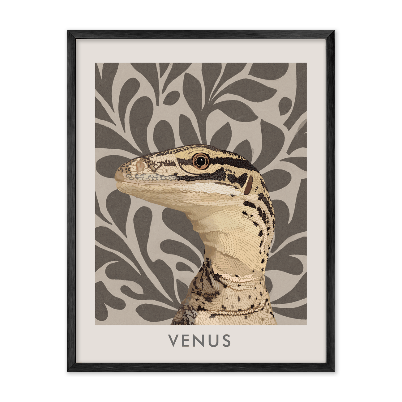 petportrait-vertical-earthyfloralblockprint_Metal-Frame.png