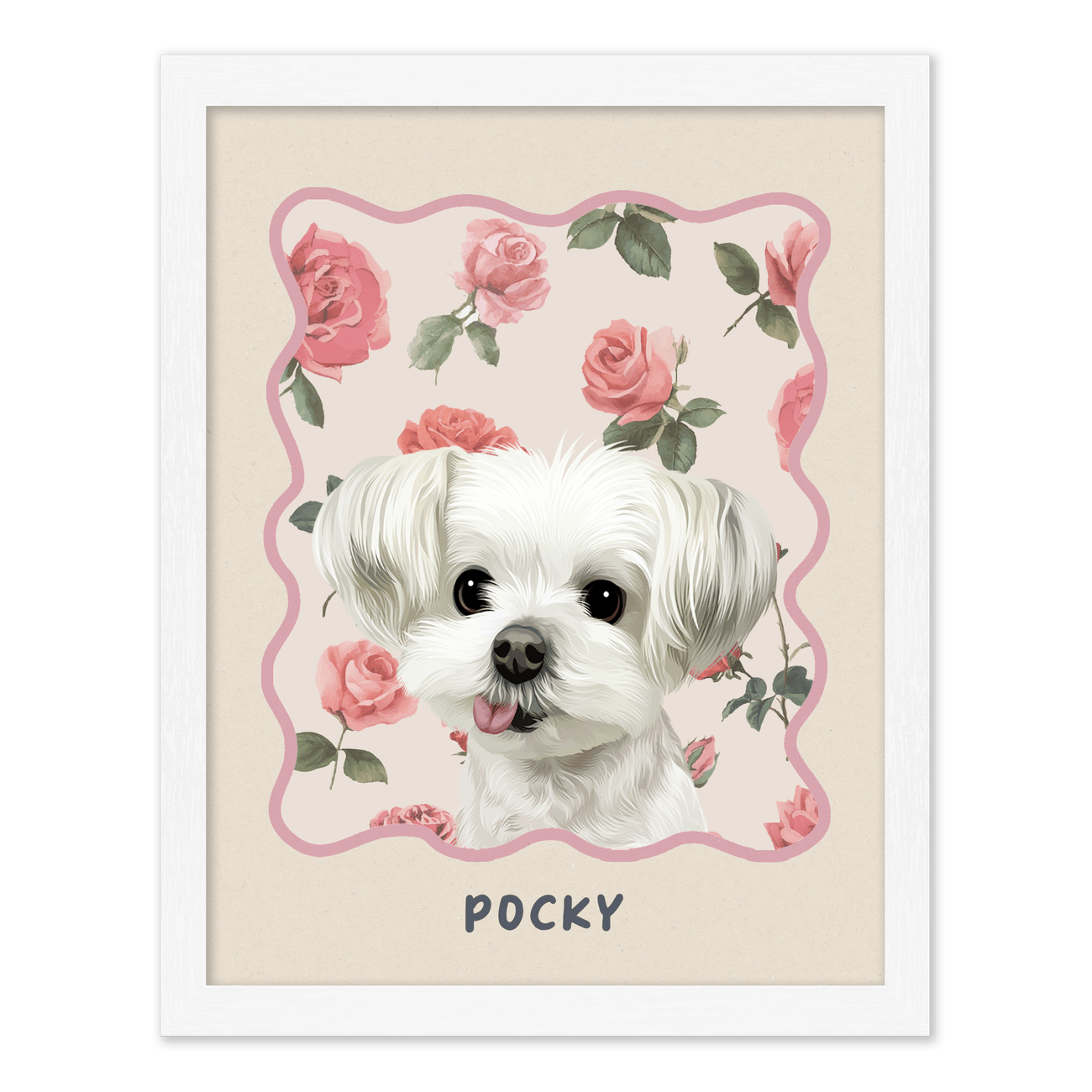 1petportrait-vertical-vintagerosegardenpattern_Standard-White-Frame.png