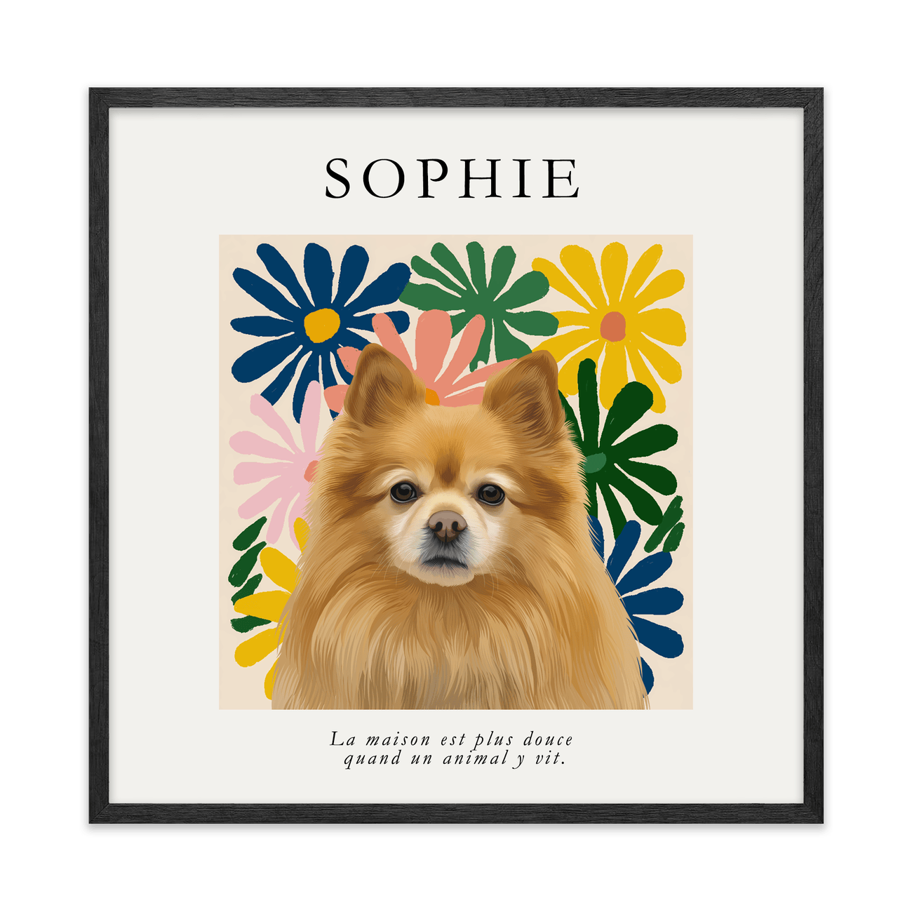 1petportrait-square-modernmatisseinspiredfloral_Black-Oak-Frame.png