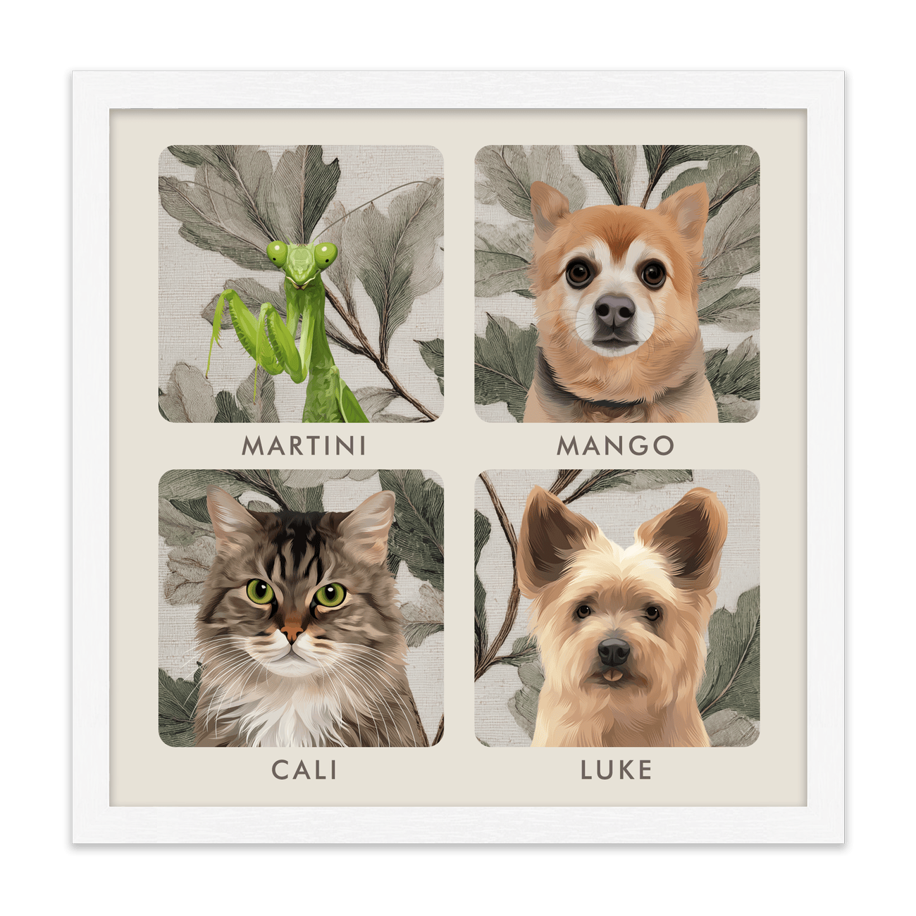 4petportrait-square-vintagebotanicaloakleaves_Standard-White-Frame.png