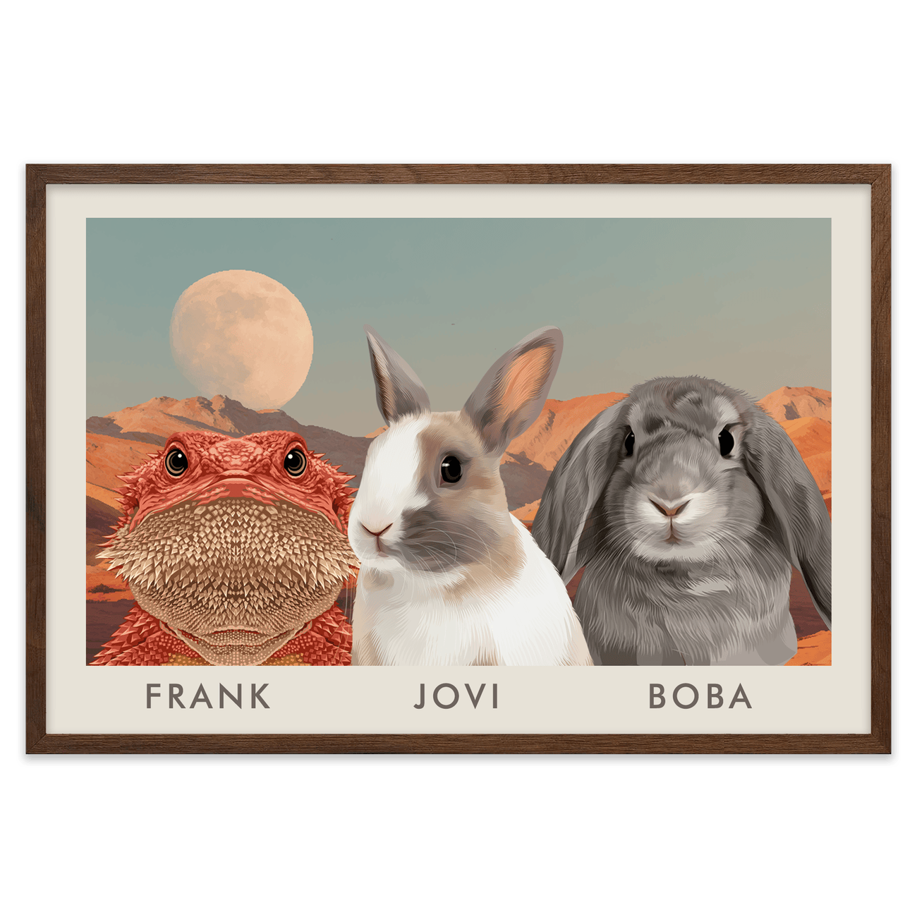 3petportrait-horizontal-desertmoonriselandscape_Walnut-Frame.png