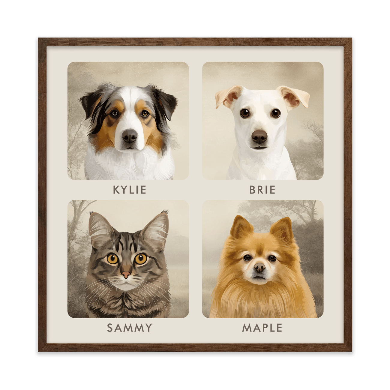 4petportrait-square-vintagepastorallandscape_Walnut-Frame.png