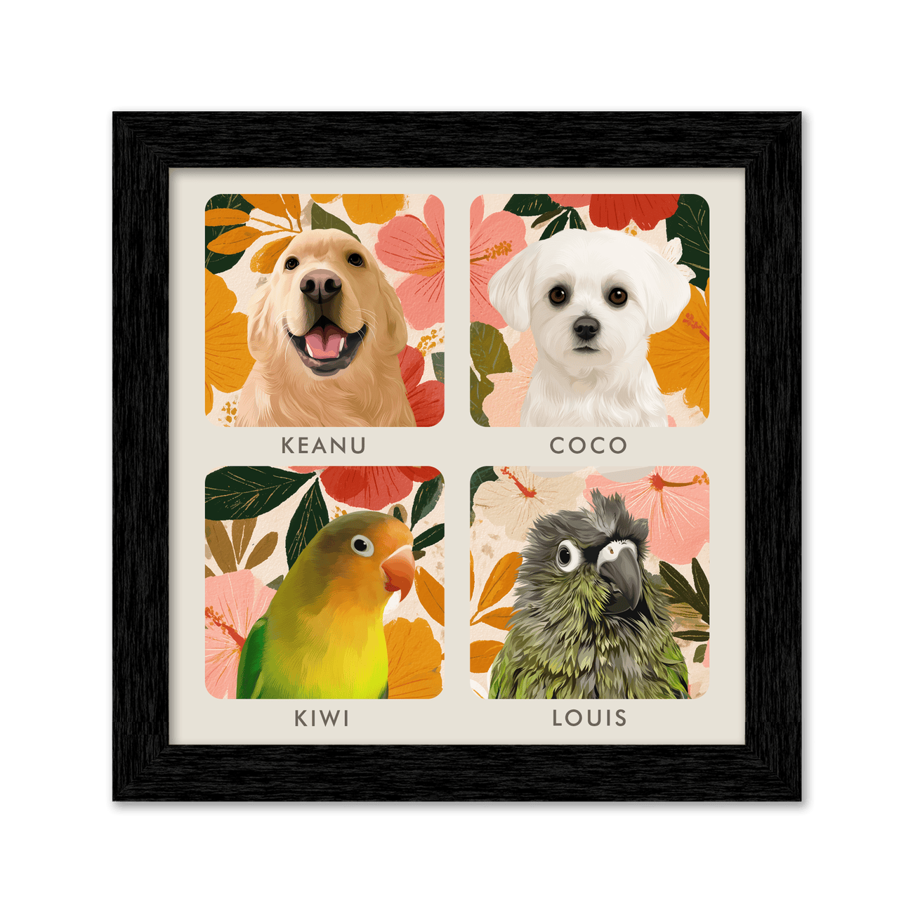 4pet-portrait-square-golden-hawaiin-hibiscus-sunset-blackframe.png