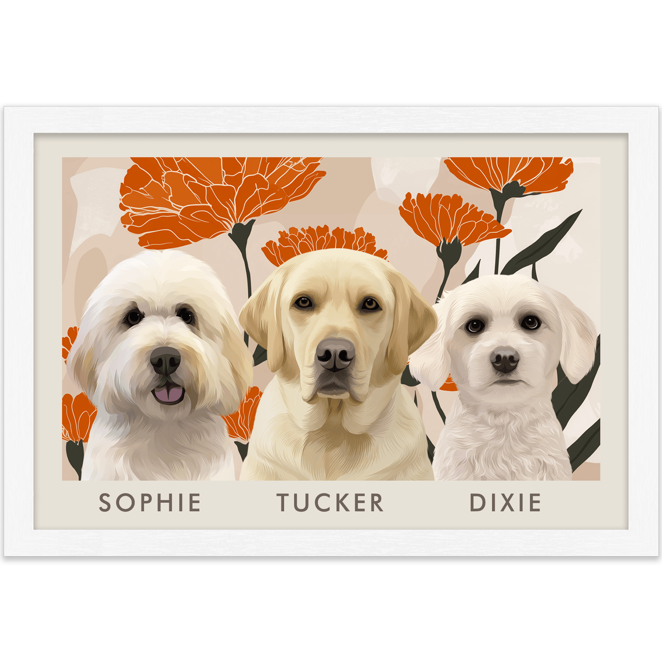 3petportrait-horizontal-bloomingmarigoldfloralillustration_Standard-White-Frame.png