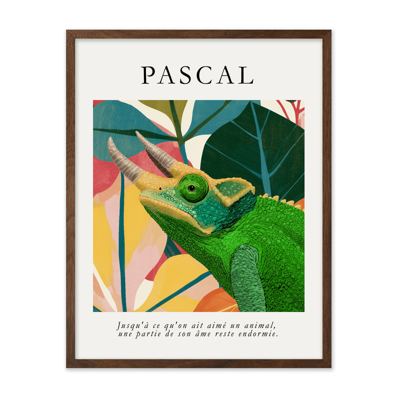 1petportrait-vertical-playfulabstracttropicalbloompetportrait_Walnut-Frame.png
