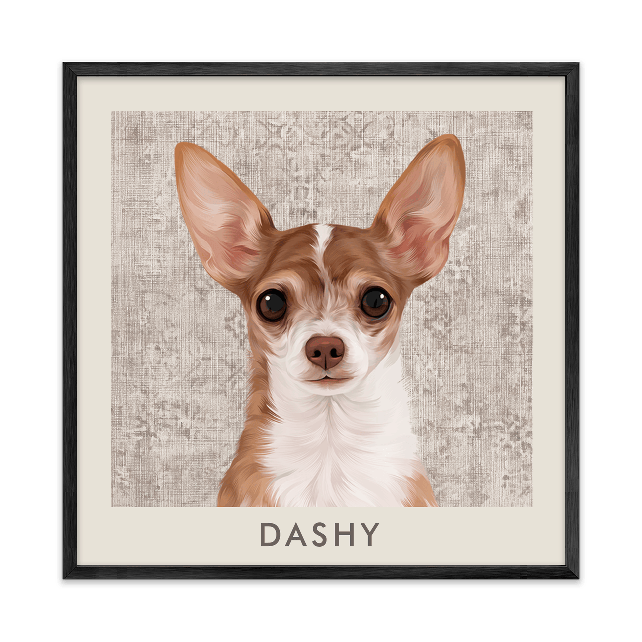 1petportrait-square-vintagedistressedtextilepattern_Metal-Frame.png