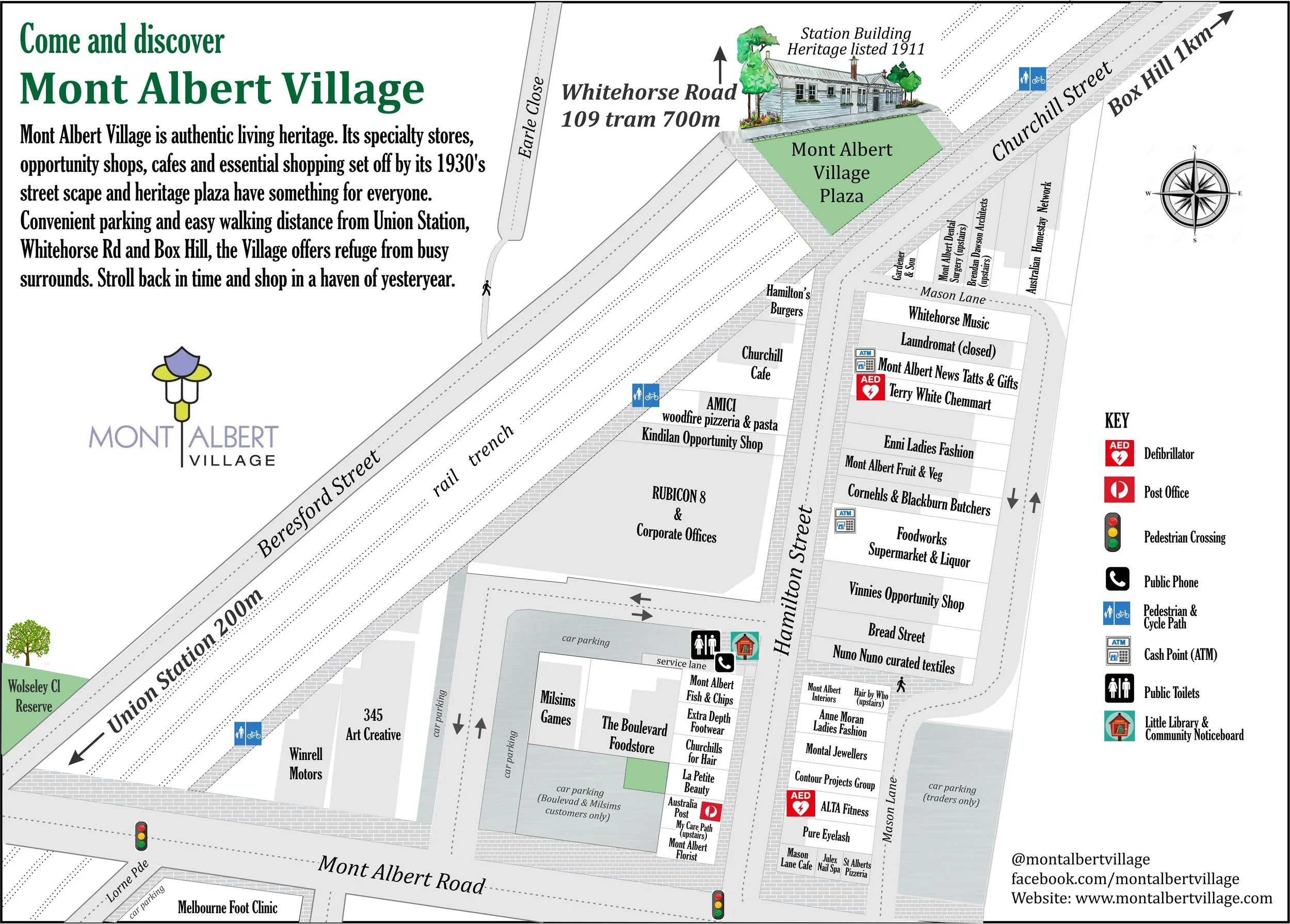 Mount Alfred Rd. Map Mont Albert Village Map — Mont Albert Village Mont Albert Village