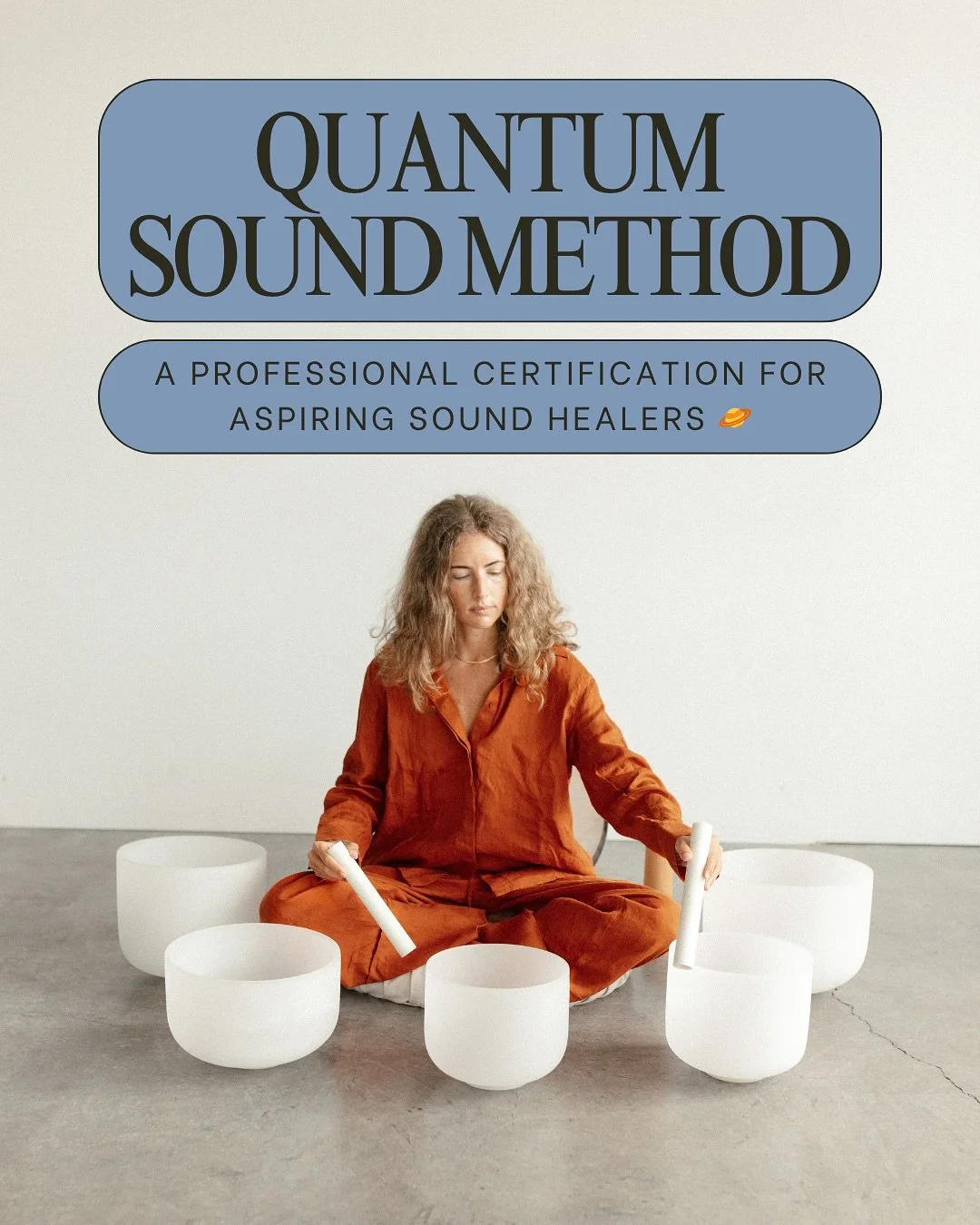 Sound healing changed my life &mdash; and now I help others share it with the world. 

If you&rsquo;re serious about becoming a sound healer &mdash; this is the path. ✨

Quantum Sound Method&trade; is a 10-week 1:1 certification that combines science