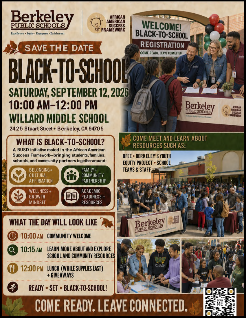 "Black to School" with Berkeley Unified