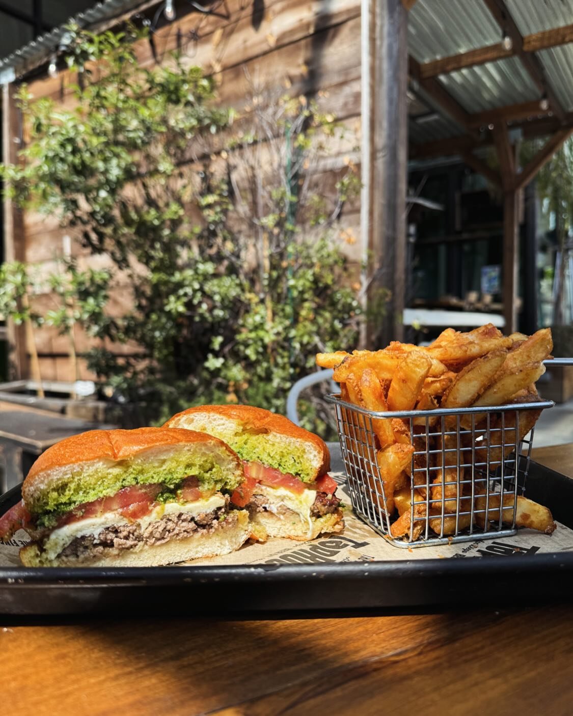 🍔 MAY BURG OF DA MONTH 🍔

Our BOTM is here! Introducing the CAPRESE BURGER! 

Featuring a juicy burger patty stacked with fresh mozzarella, EVOO &amp; balsamic-marinated crisp tomatoes, and housemade pesto with a toasty, buttery brioche bun. Perfec
