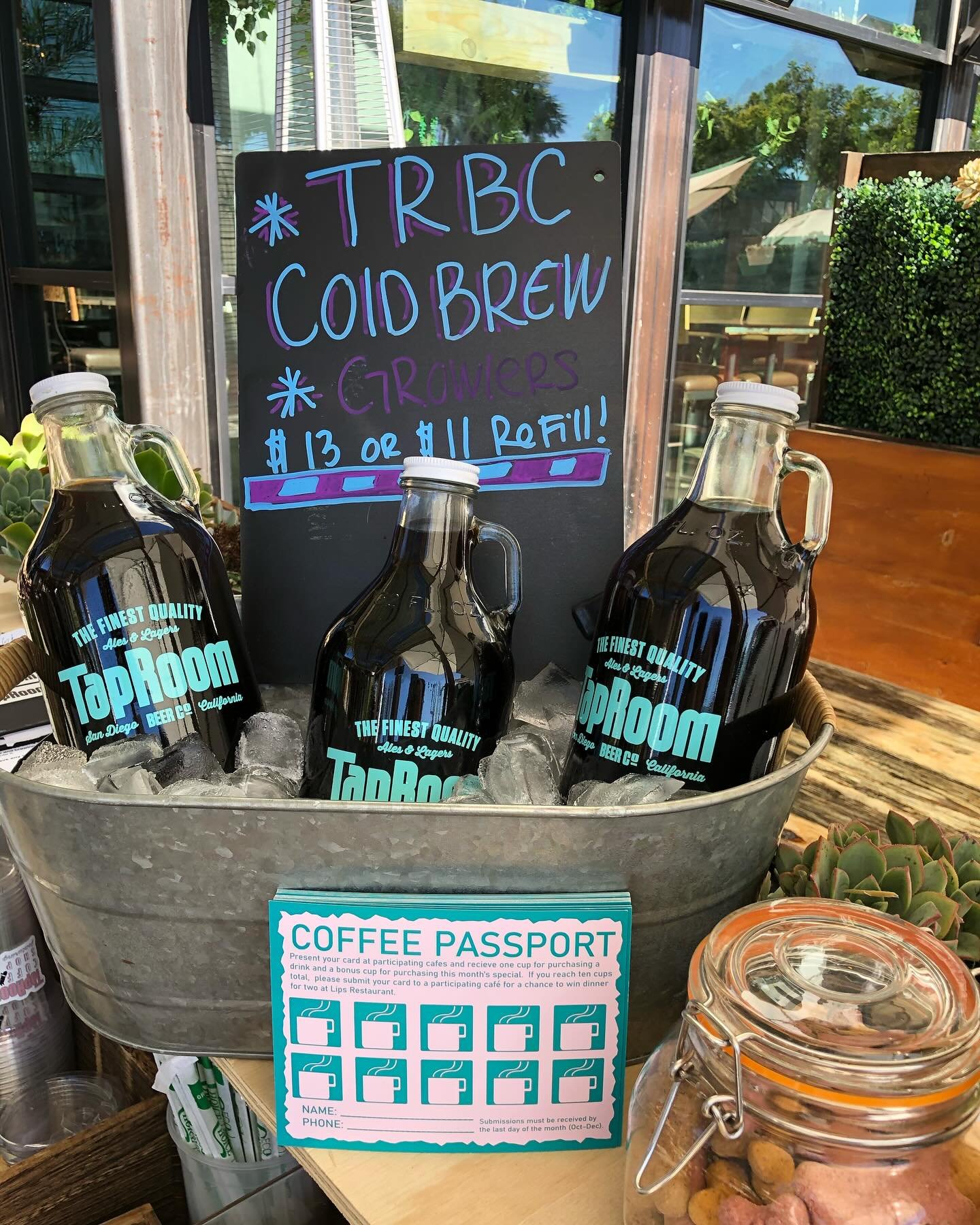 NEW AND EXCITING THINGS FOR THE COFFEE CART 🎉 
Take home Cold Brew Growlers for the mornings you just can&rsquo;t make it in 💤 
And don&rsquo;t forget we have Delicious pastries from @breadandcie 
We&rsquo;re also excited to be part of the @elcajon