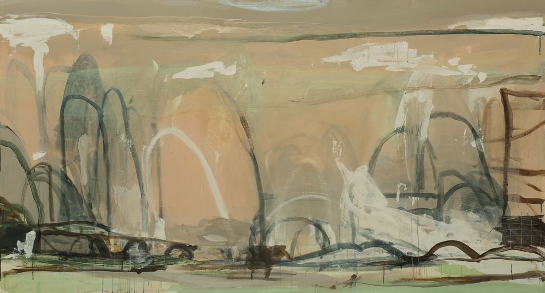 'Li River Pastural' 2013 acrylic on linen 130x240cm .jpeg