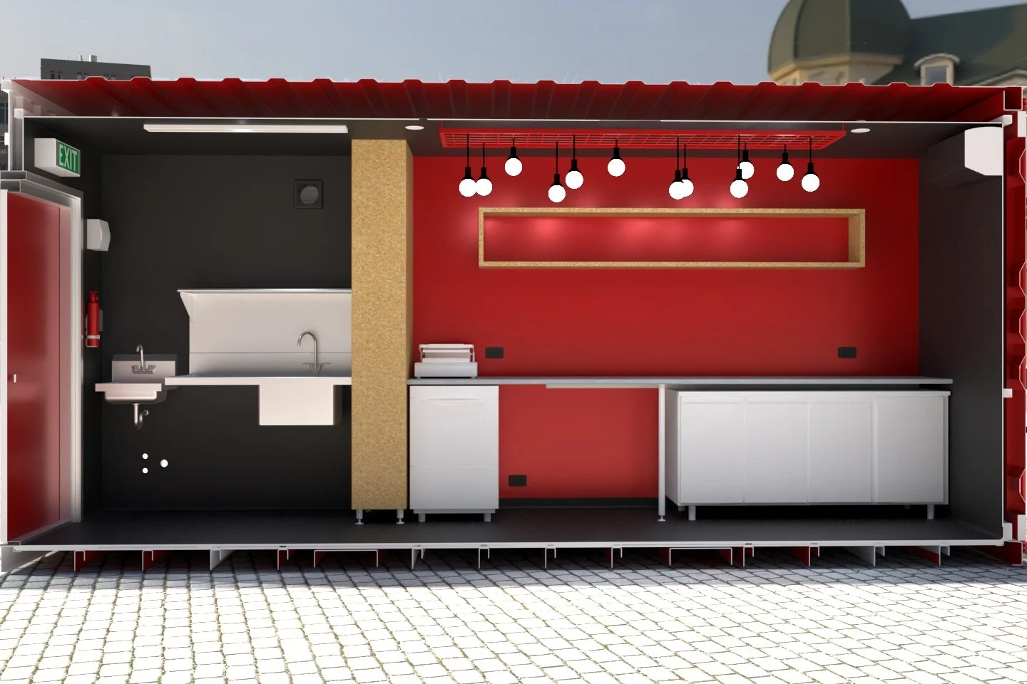 Fitzroy Container- Back Wall Layout