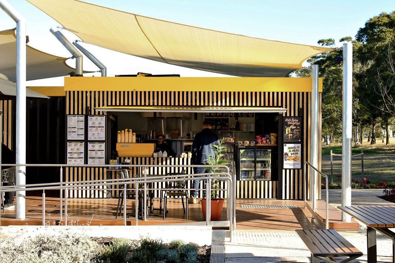 We're thrilled to share the journey of our project completed earlier this year at Bankstown Airport for @piccolome !

The result: a chic outdoor cafe space featuring a deck, canopy and stunning wood-clad detailing ☕

A huge thank you to our team for 