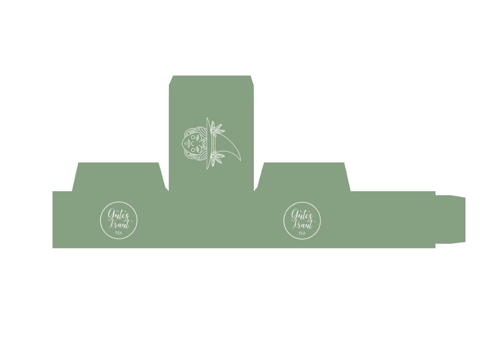 Verpackungsdesign "Teekarton - Deckel" - Der fiktiven Marke "Gutes Kraut"