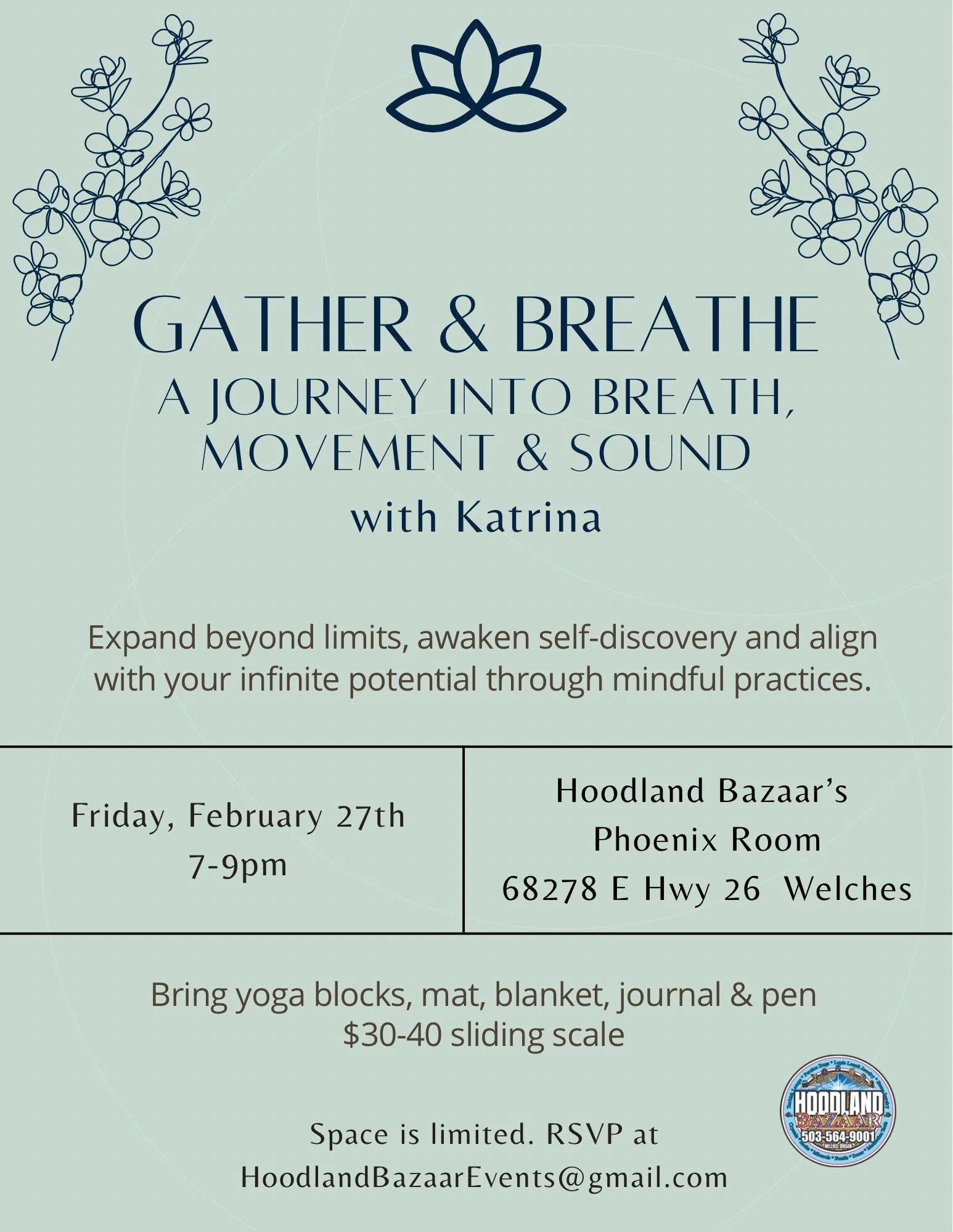 GATHER &amp; BREATHE A Journey into Breath, Movement &amp; Sound with Katrina