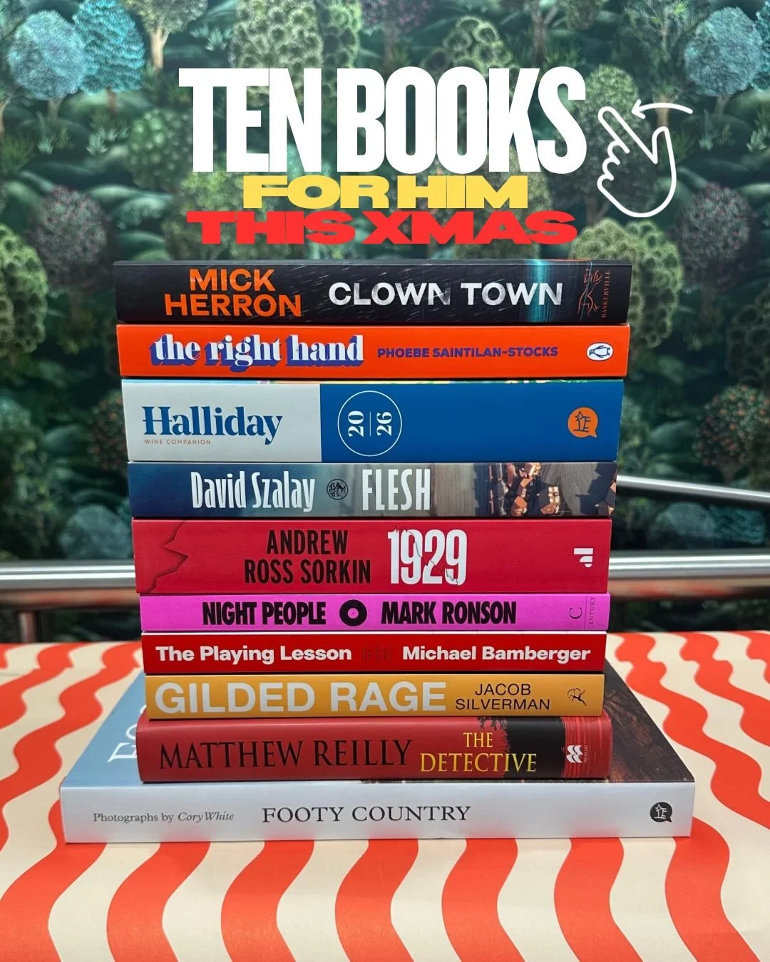 We&rsquo;re calling this list &lsquo;Ten Books for Him this Christmas&rsquo; but they&rsquo;re for anyone who likes a good read at any time. Gift them, share them, steal them back later. 

#books #bookrecommendations📚❣️