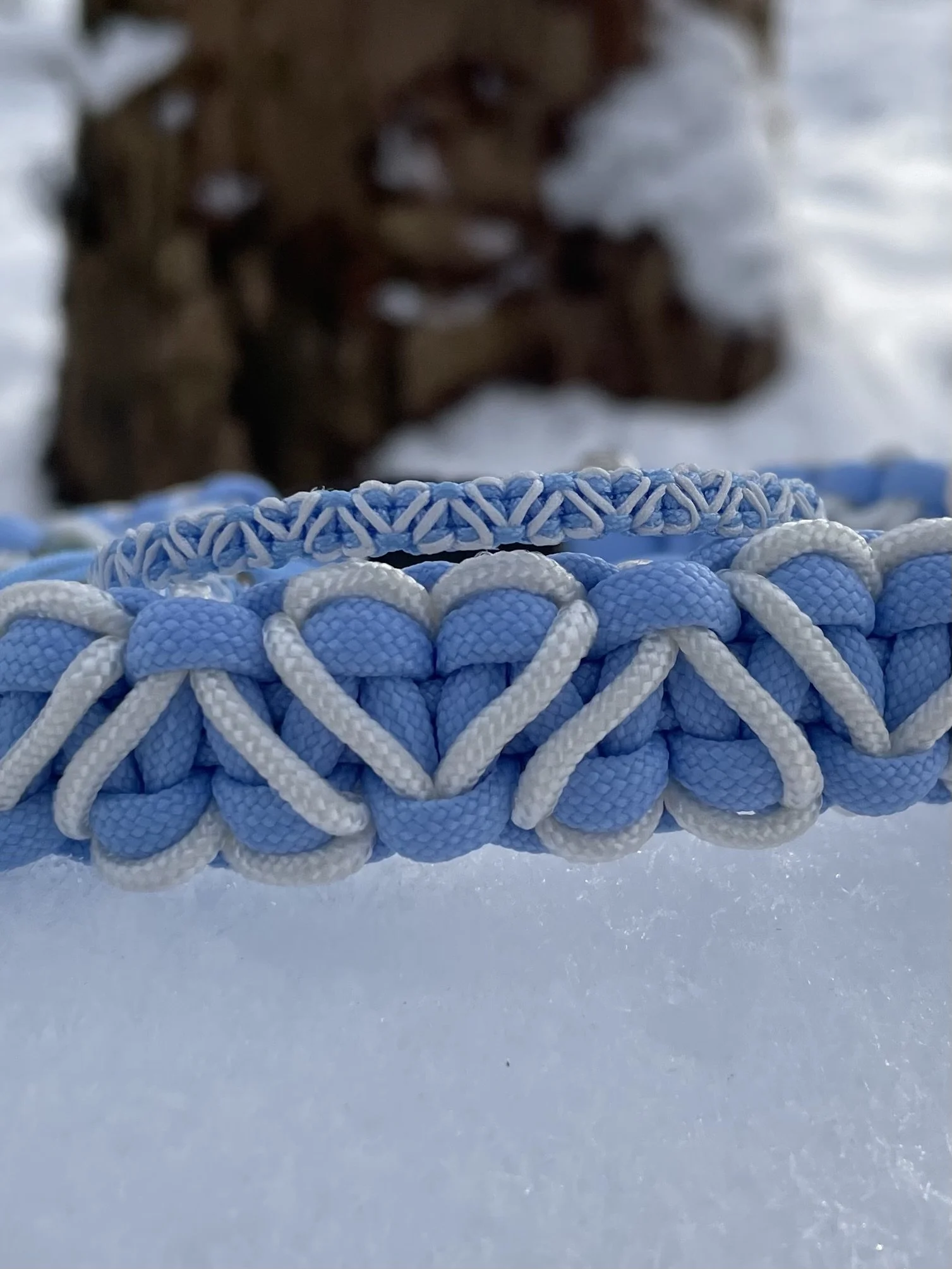 Heart Stitched Halsband & Armband nah Eisblau.jpeg