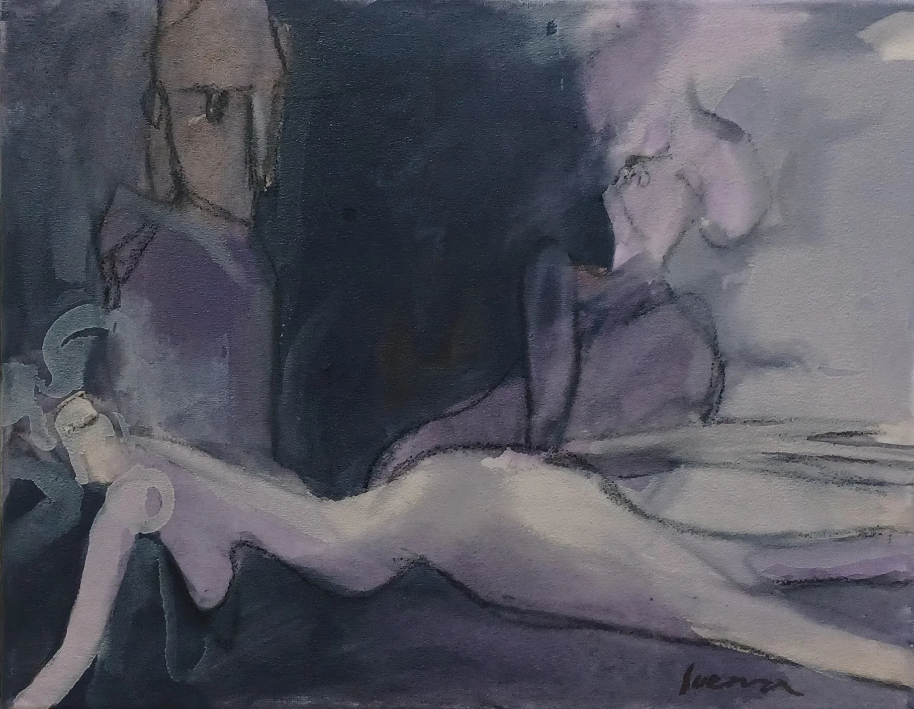 The Beloved People, Acrylic on canvas, 11" x 14"