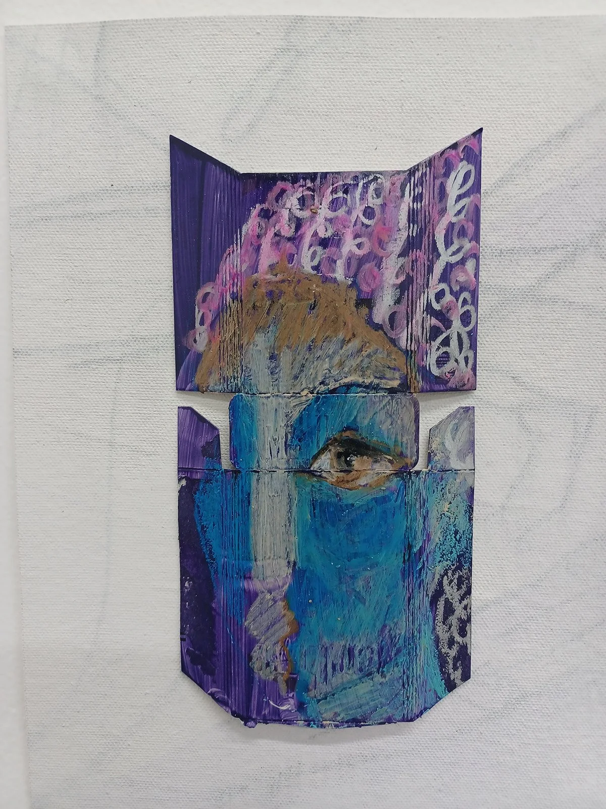 The Beloved Person, 2025-14, Oil pastel, 7.8" x 3"
