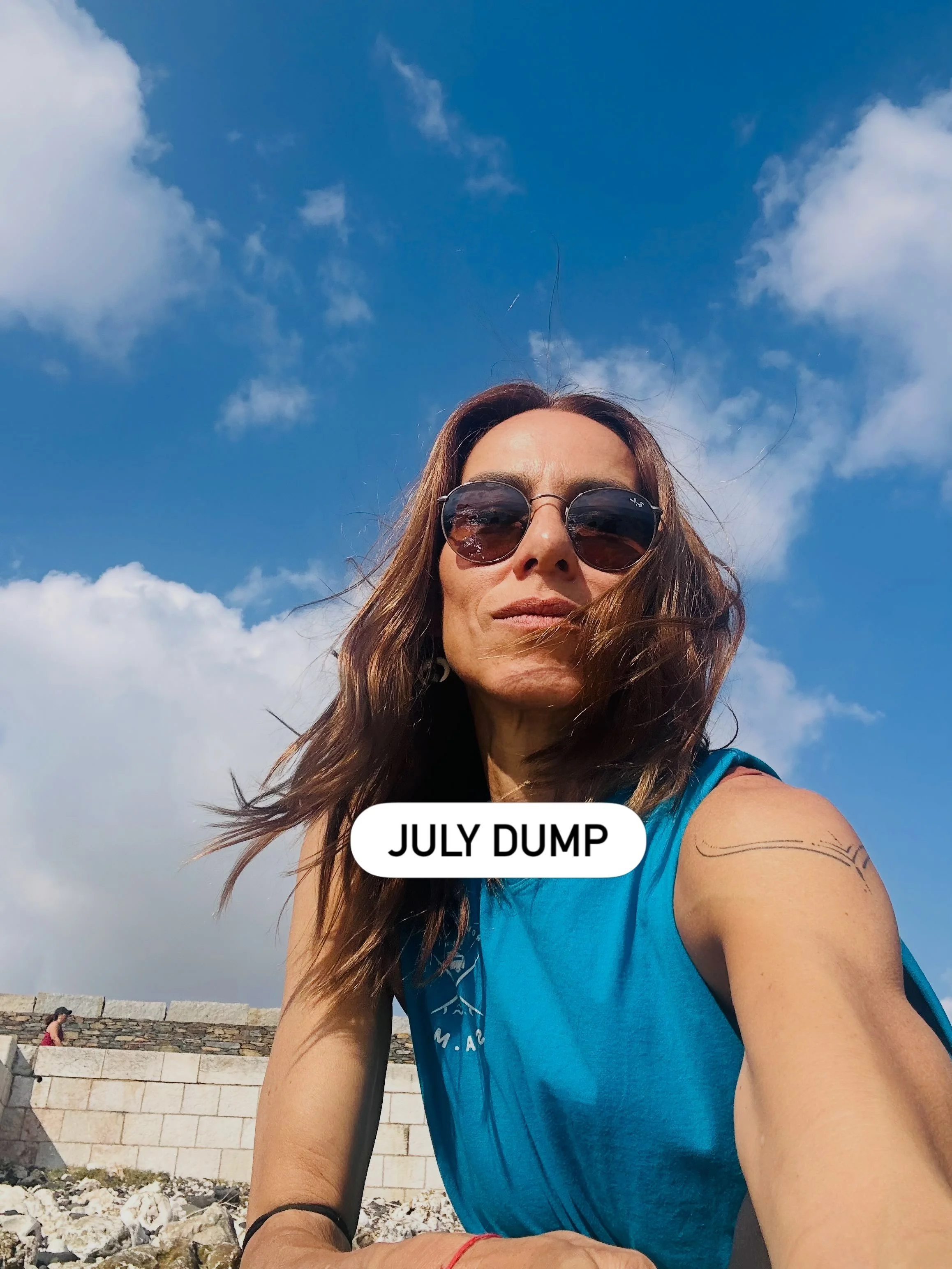 JULY DUMP ☀️

Portugal in summer&hellip; I missed you.

Praia Grande. Adraga. Costa da Caparica.
Salt in my hair almost every day.

Yoga on the beach. Yoga in the garden.
Long dinners. Warm nights. Friends. Sardines. Watermelon. Ice cream. Repeat.

J