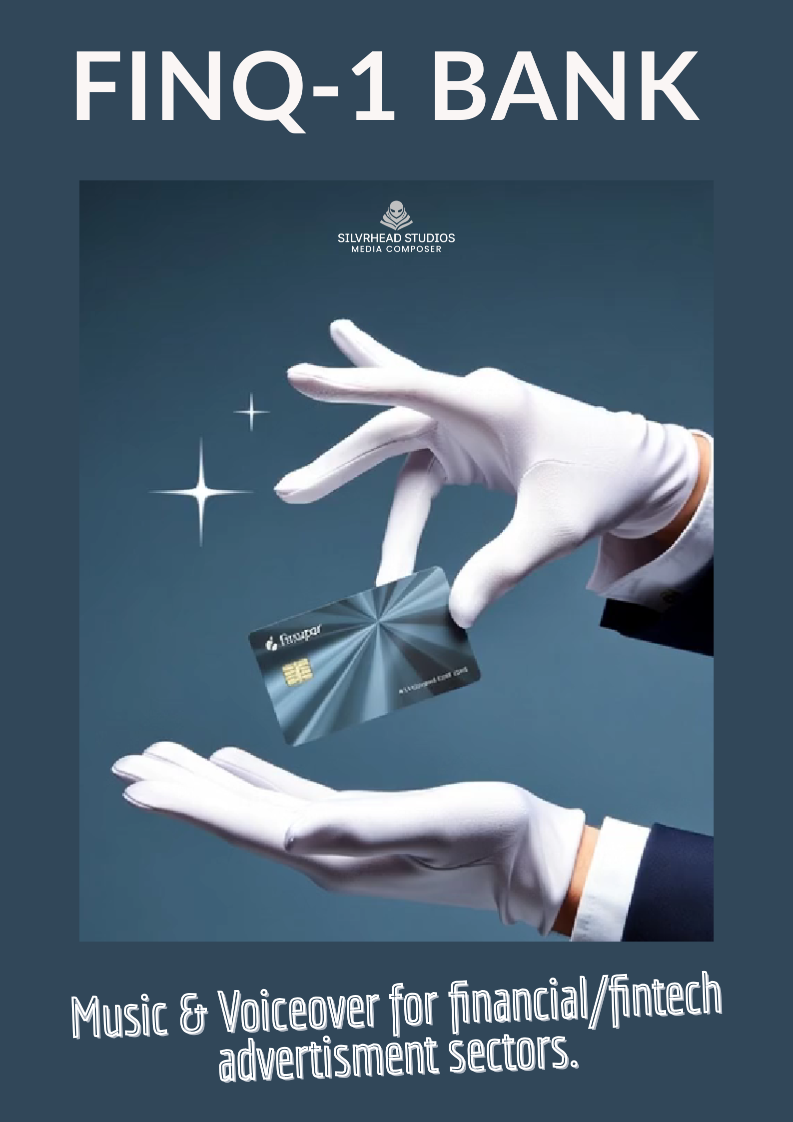 A gloved magicians hands display a bank ATM card