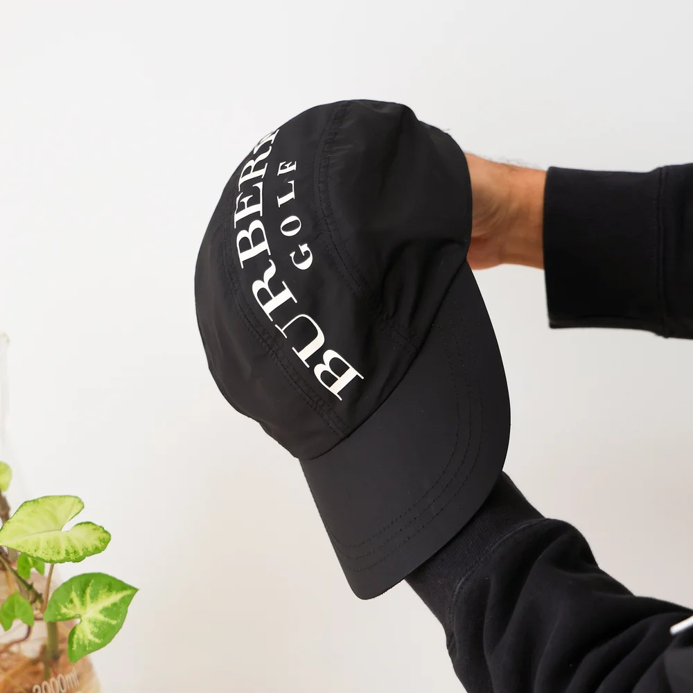 Burberry  hat Black Burberrys Spellout. One Size Vintage Burberry Spellout Cap - Black — THE SWAVES main image 4