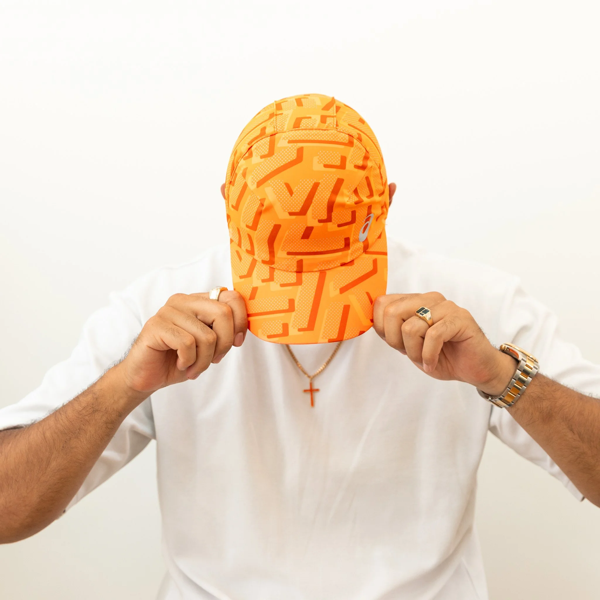 ASICS Running Cap - Orange Abstract