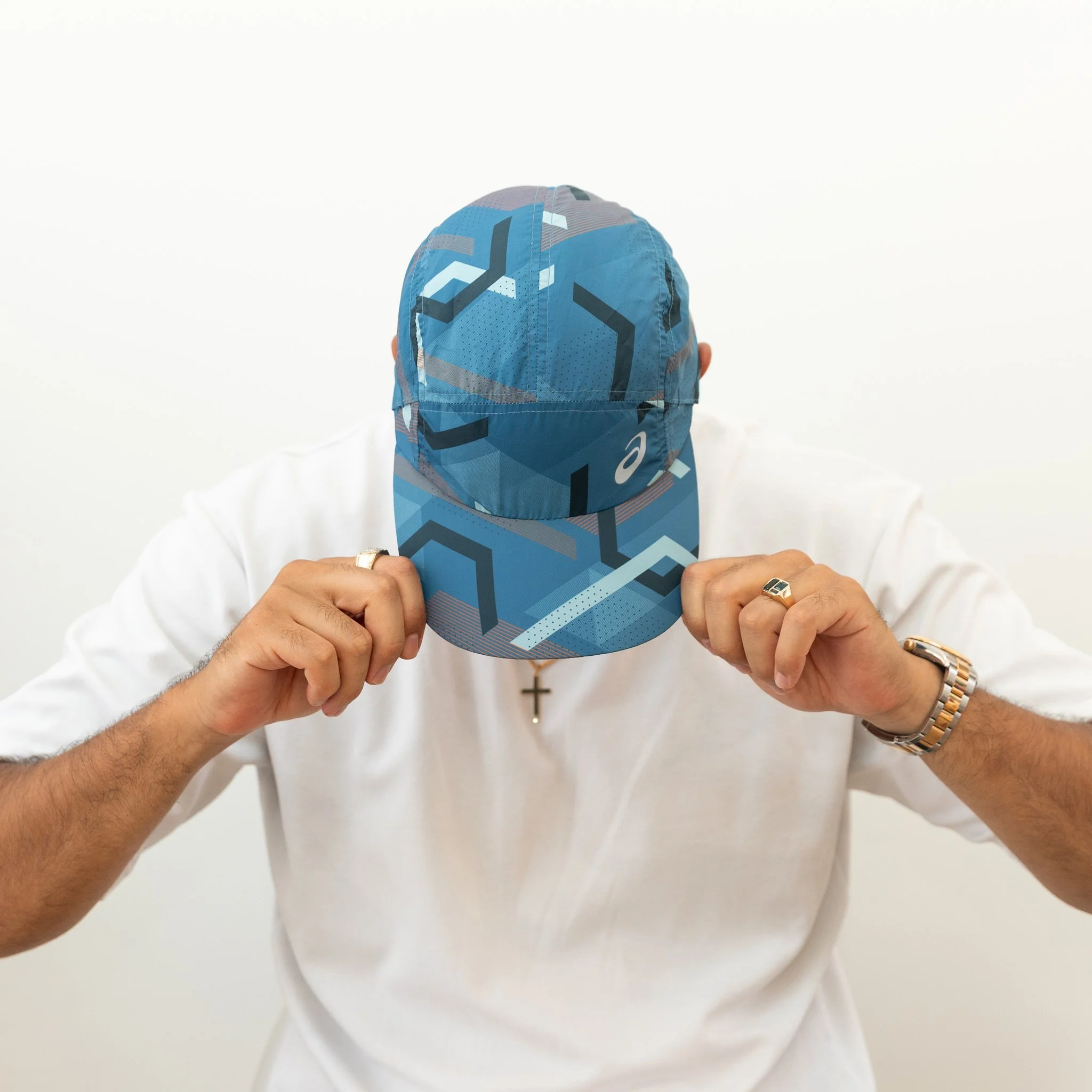 ASICS Running Cap - Blue Abstract