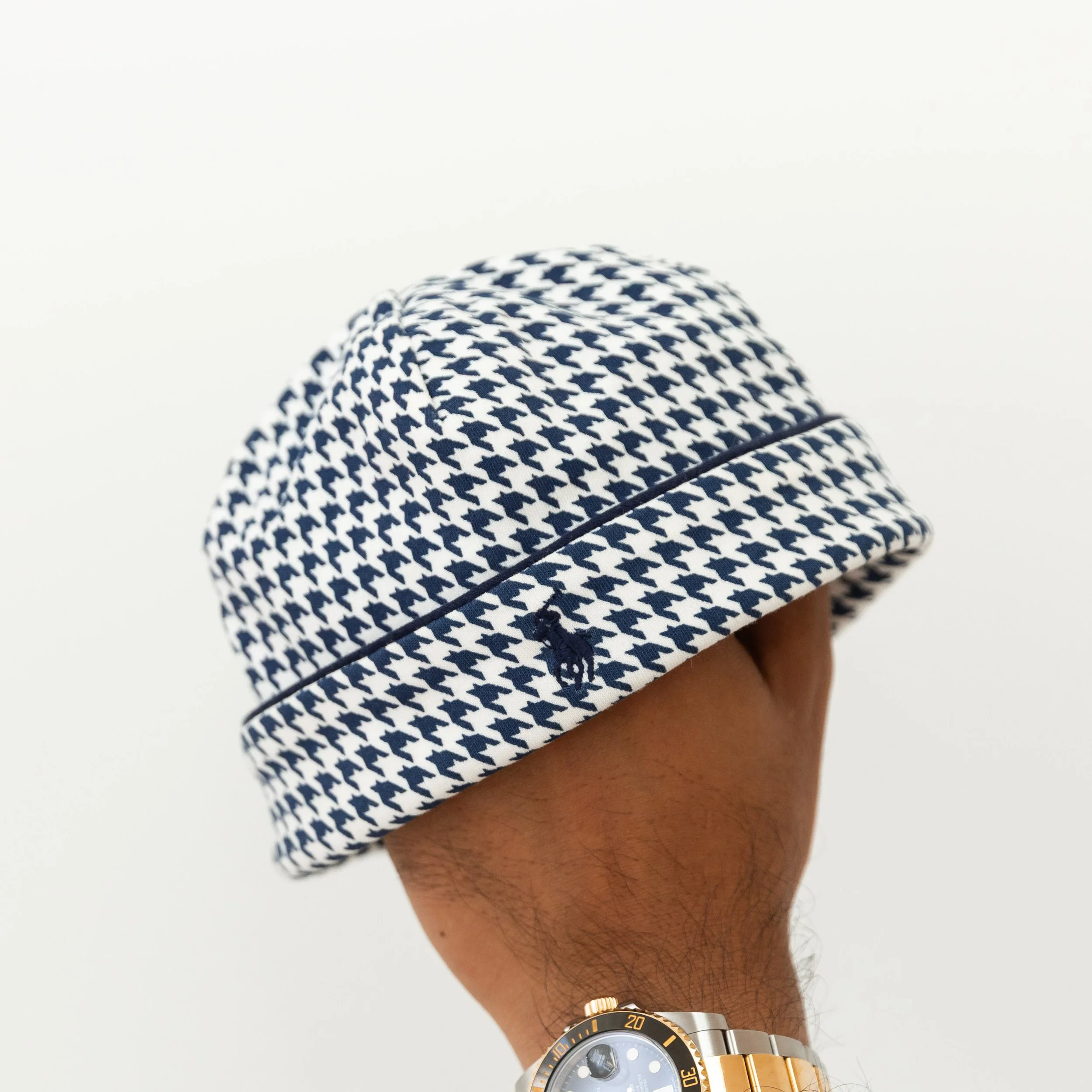 Polo Ralph Lauren Baby Beanie - Navy / White Houndstooth