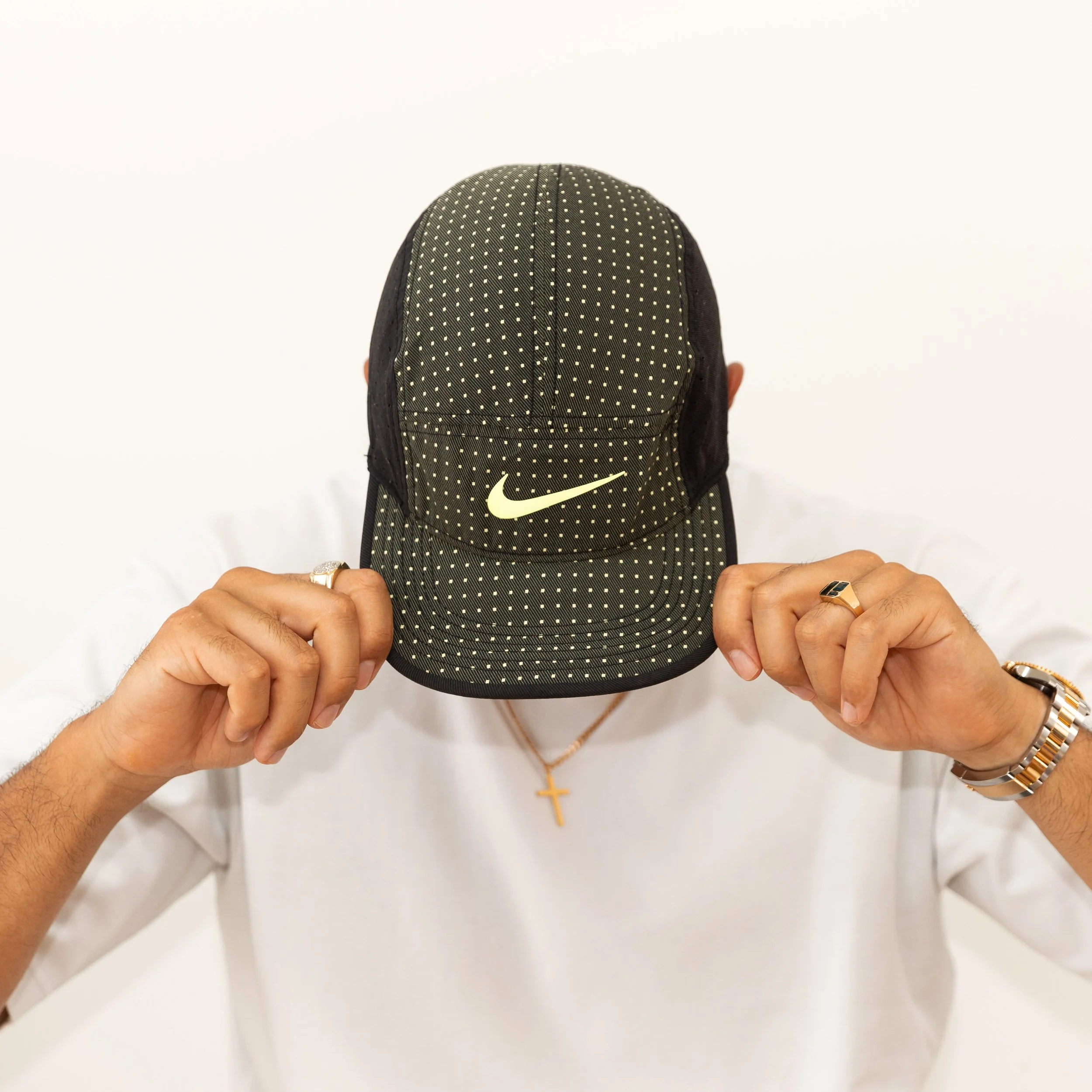 Nike AW84 Dri-Fit Cap - Black / Neon Dot Grid